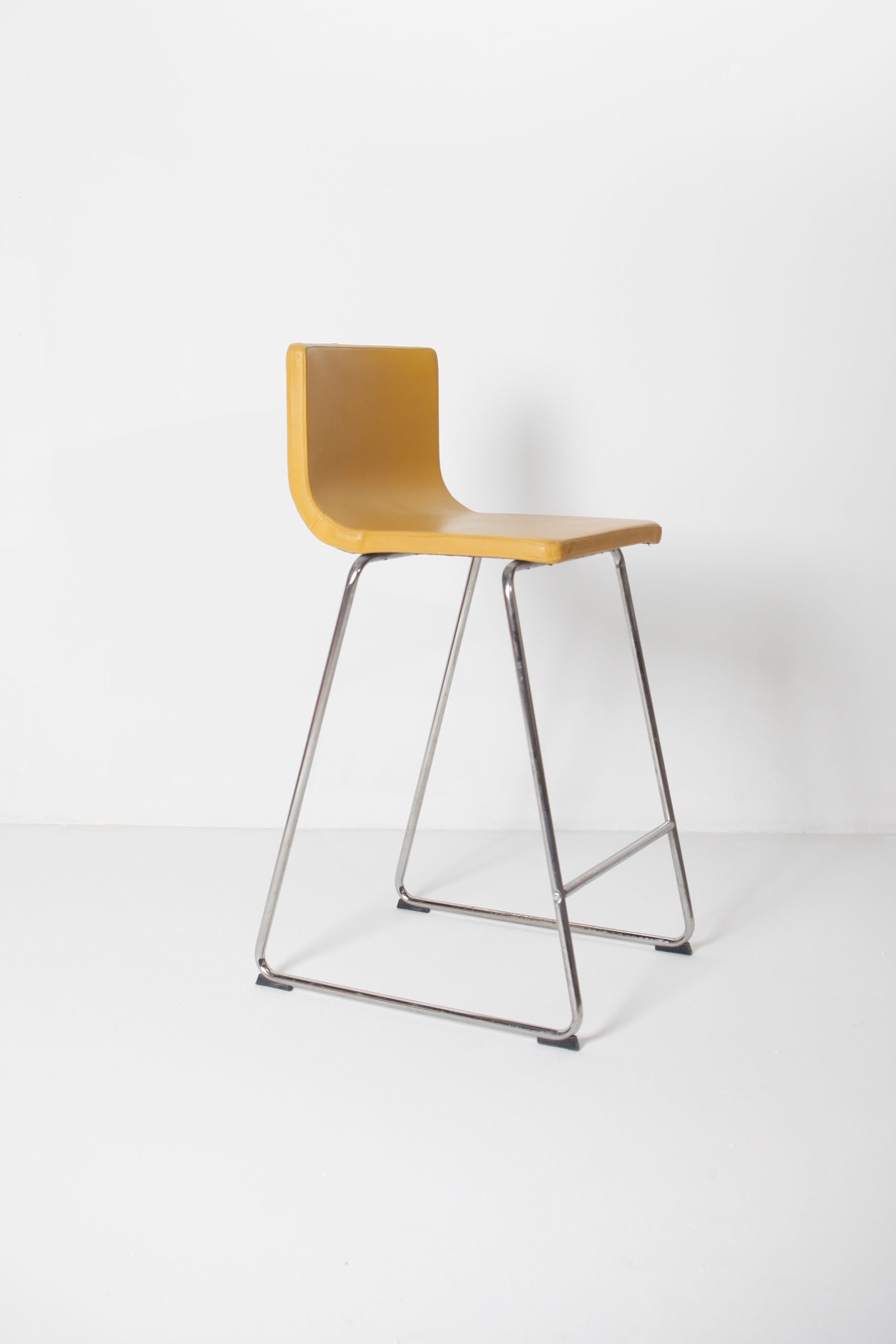 Yellow Leather bar Stool