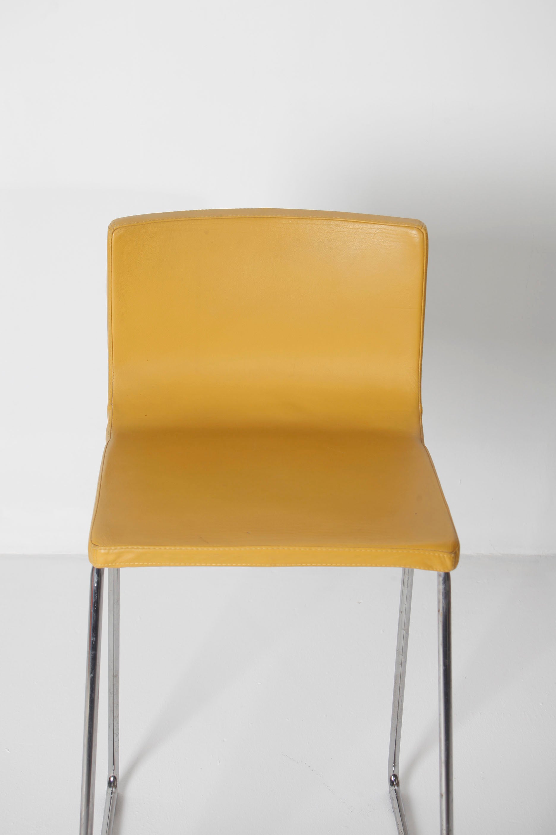 Yellow Leather bar Stool