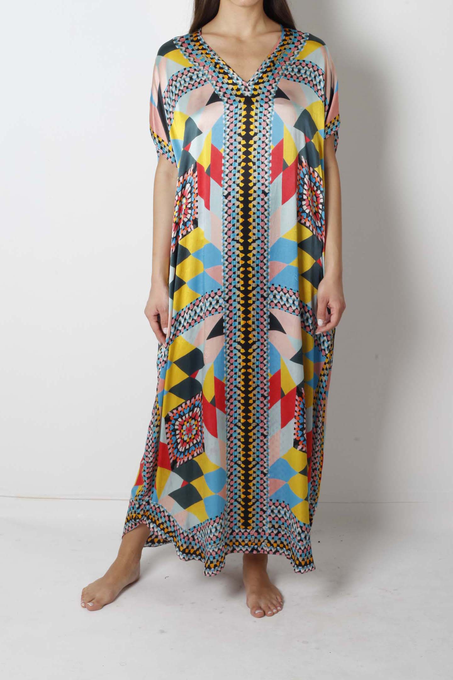 Silk Printed Kaftan