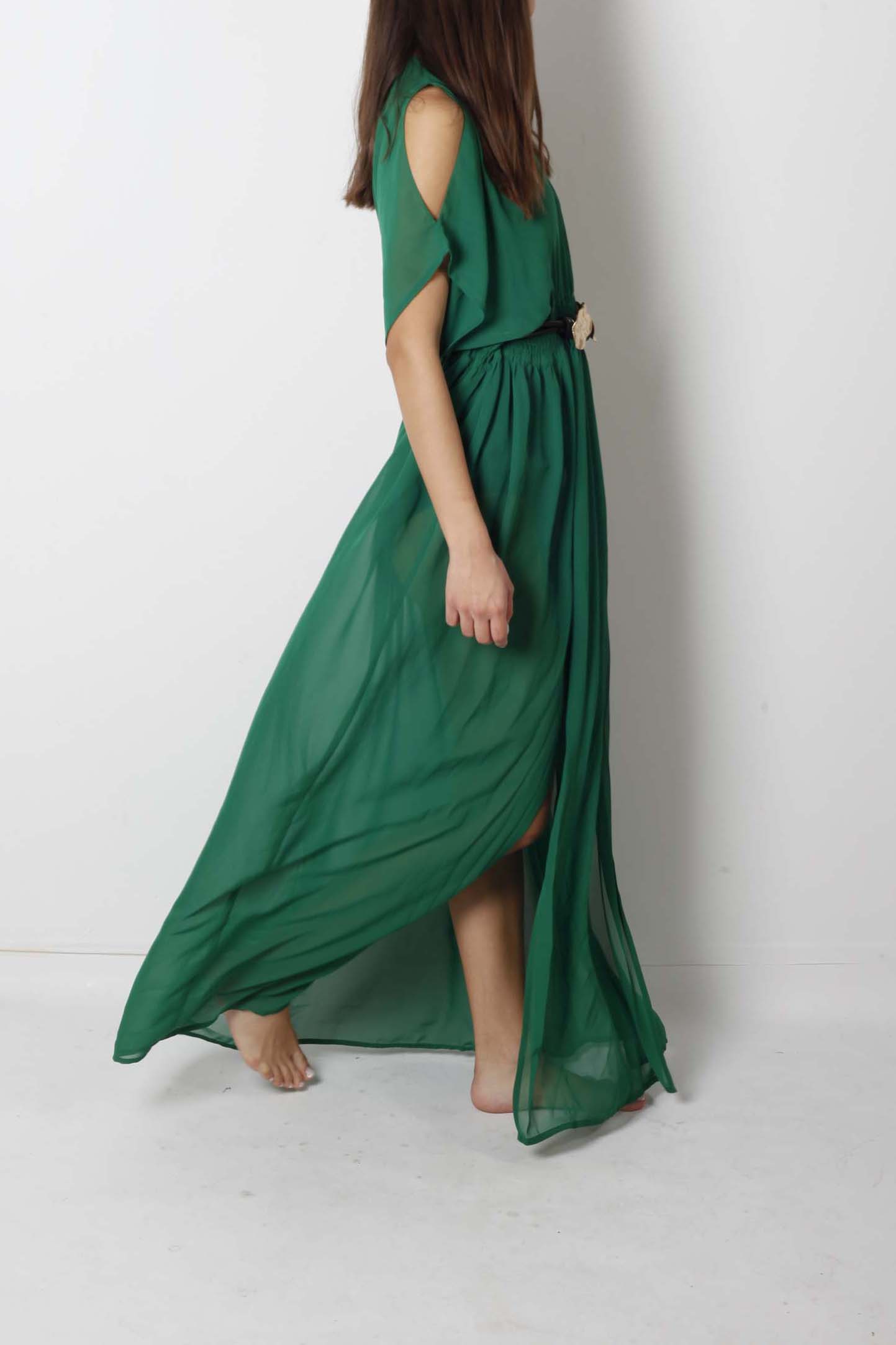 Green Full-Length Kaftan