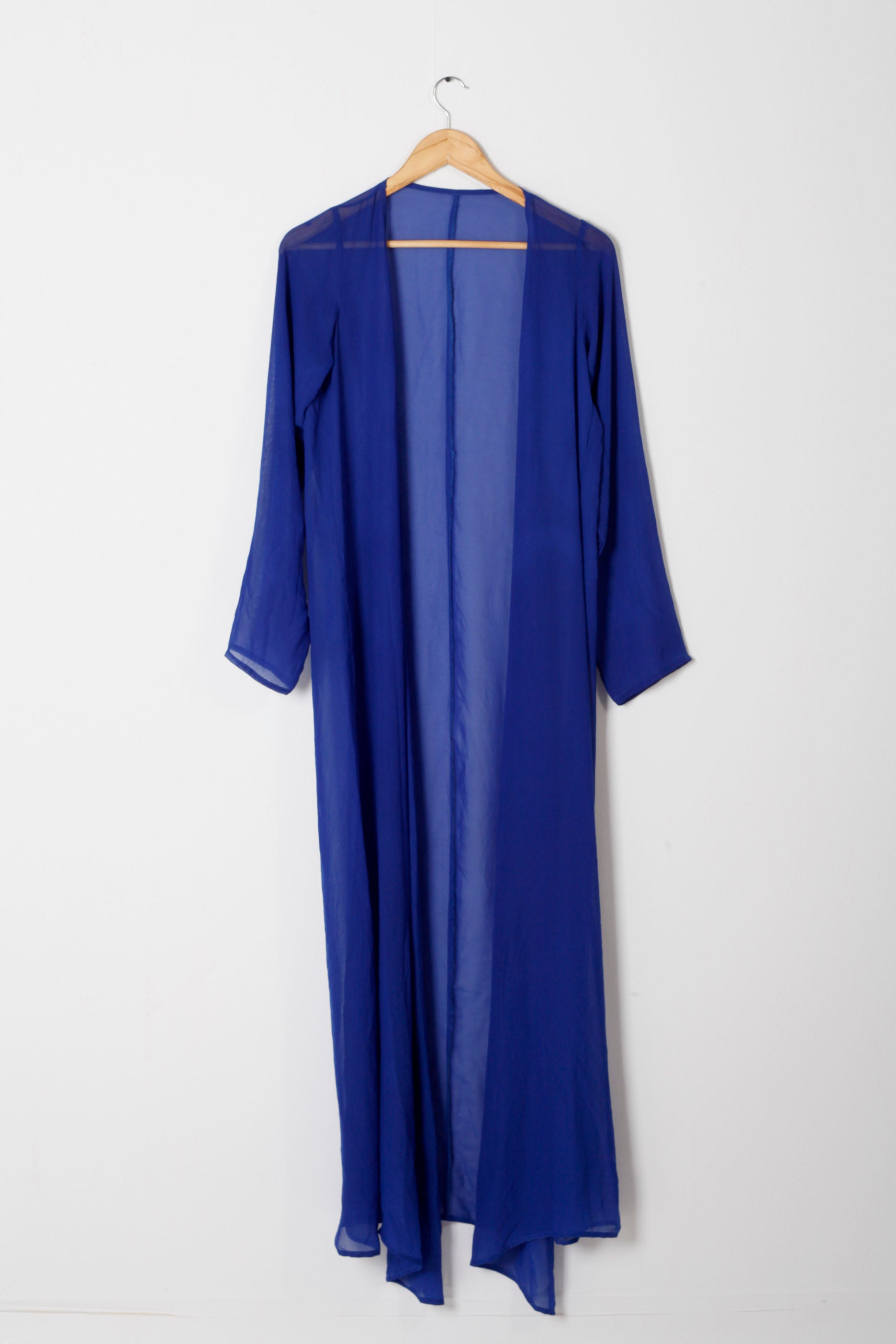 Cobalt Blue Long Open Beach Kaftan