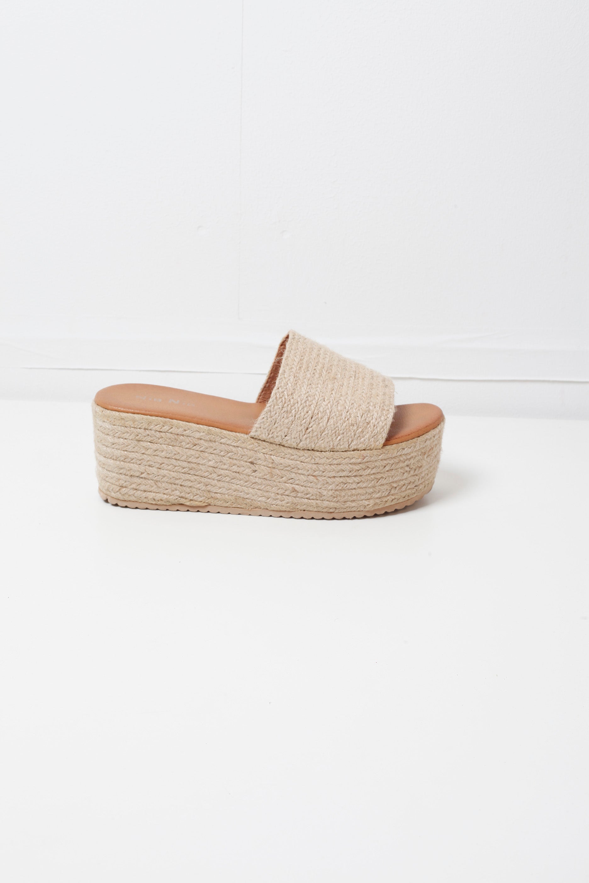 Beige Espadrille Platforms