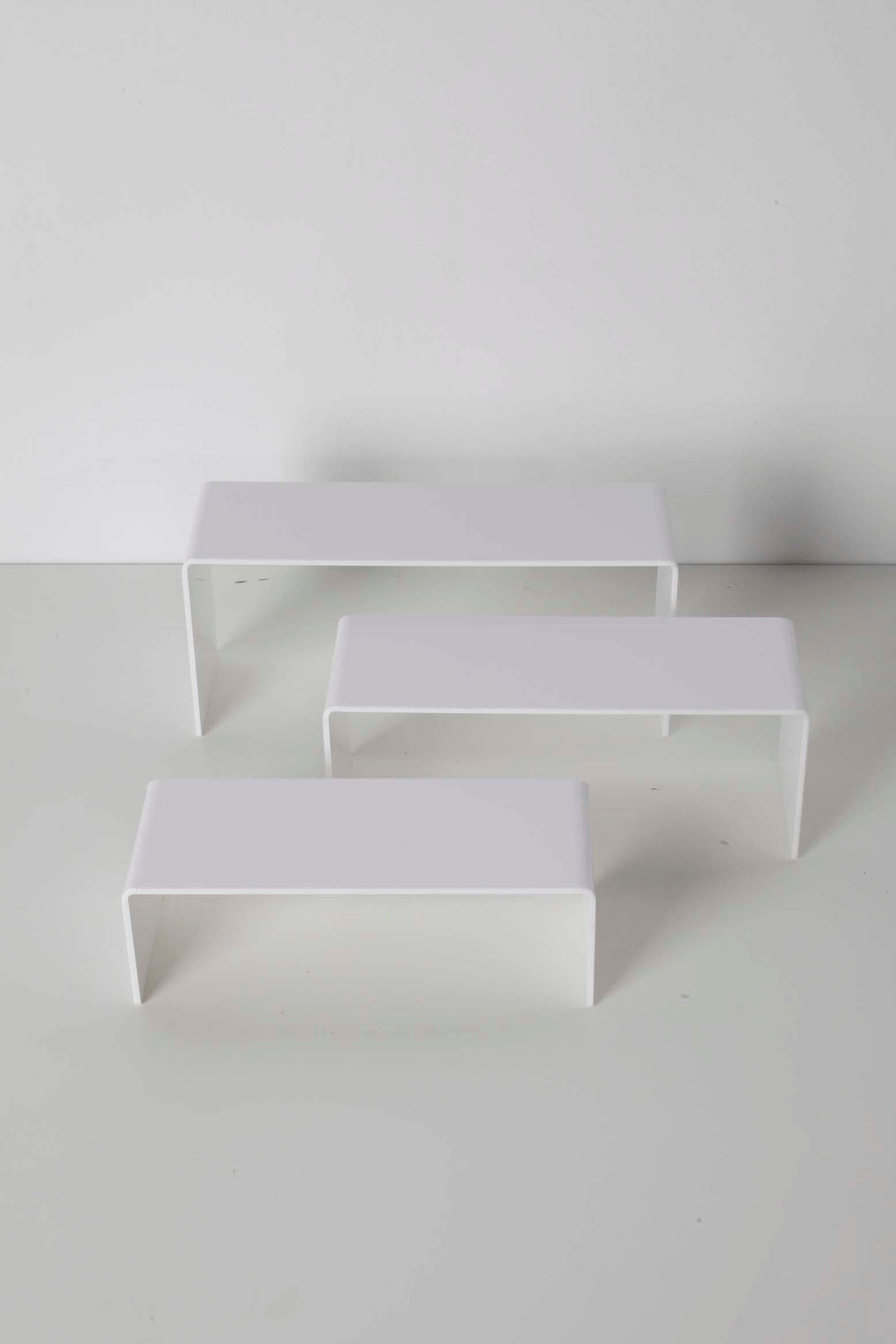 White Perspex Still-Life Styling Plinth (3 pieces)