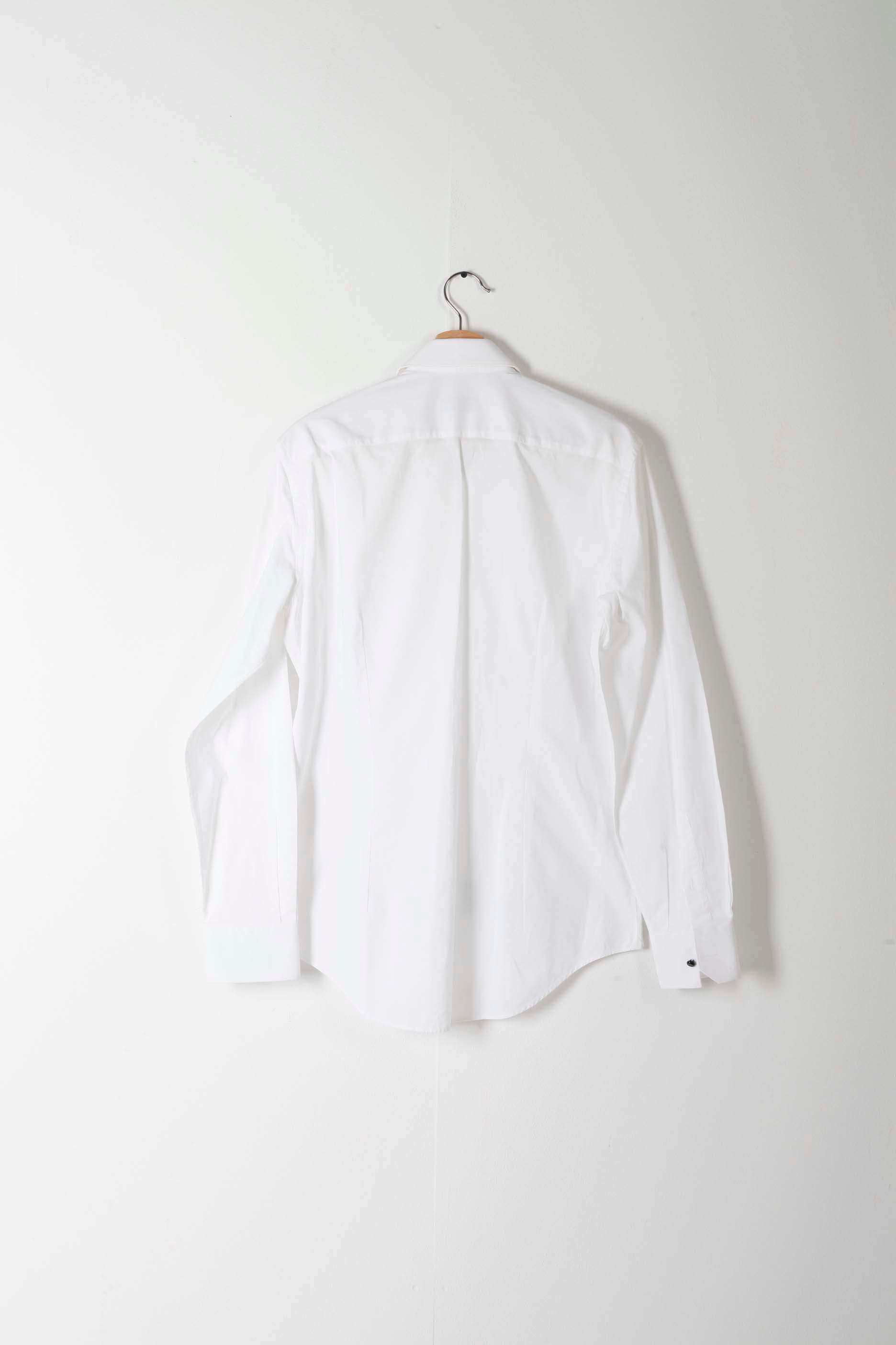 Premium Lanvin Designer White Tuxedo Shirt
