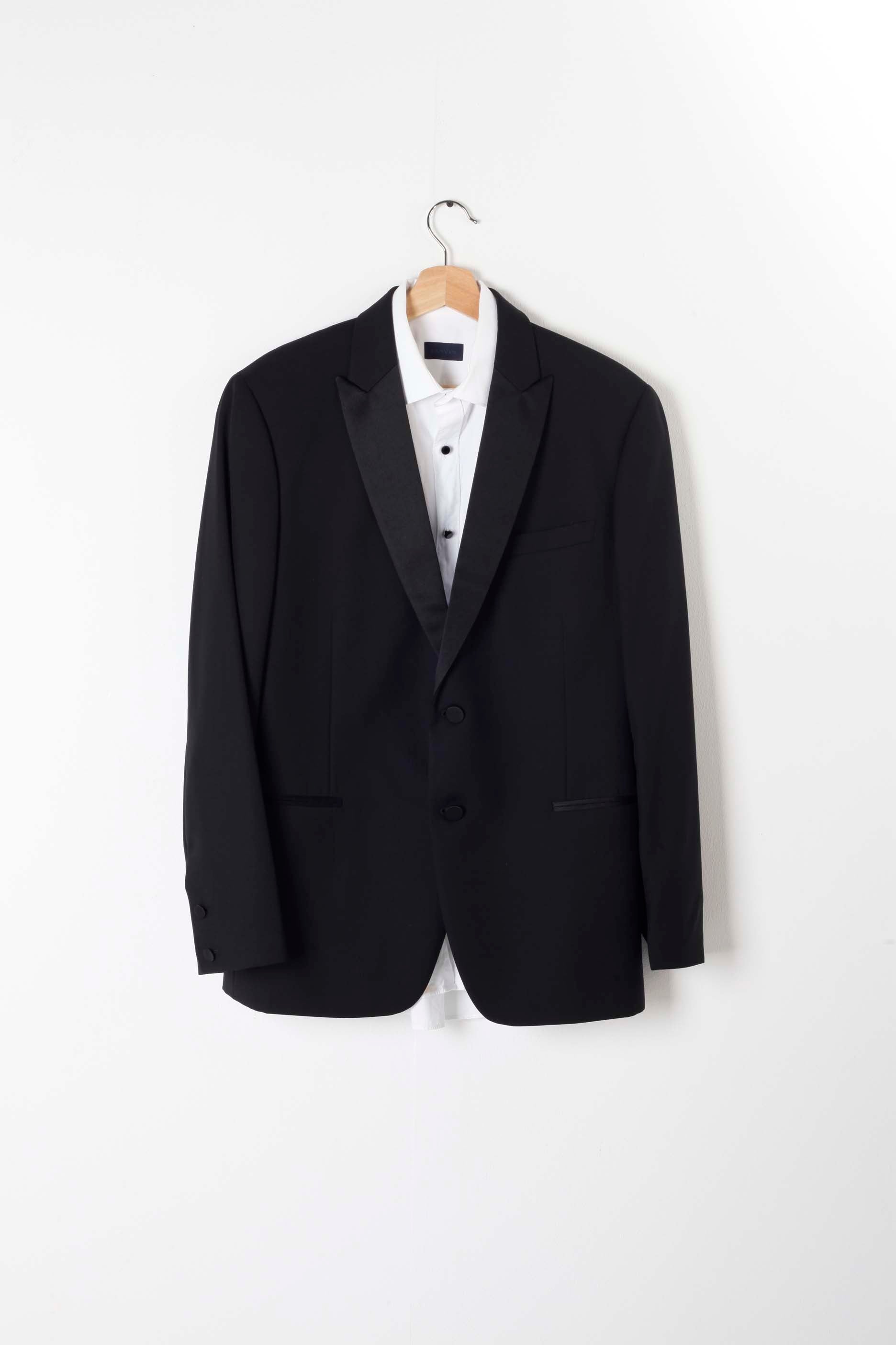 Premium Lanvin Designer White Tuxedo Shirt