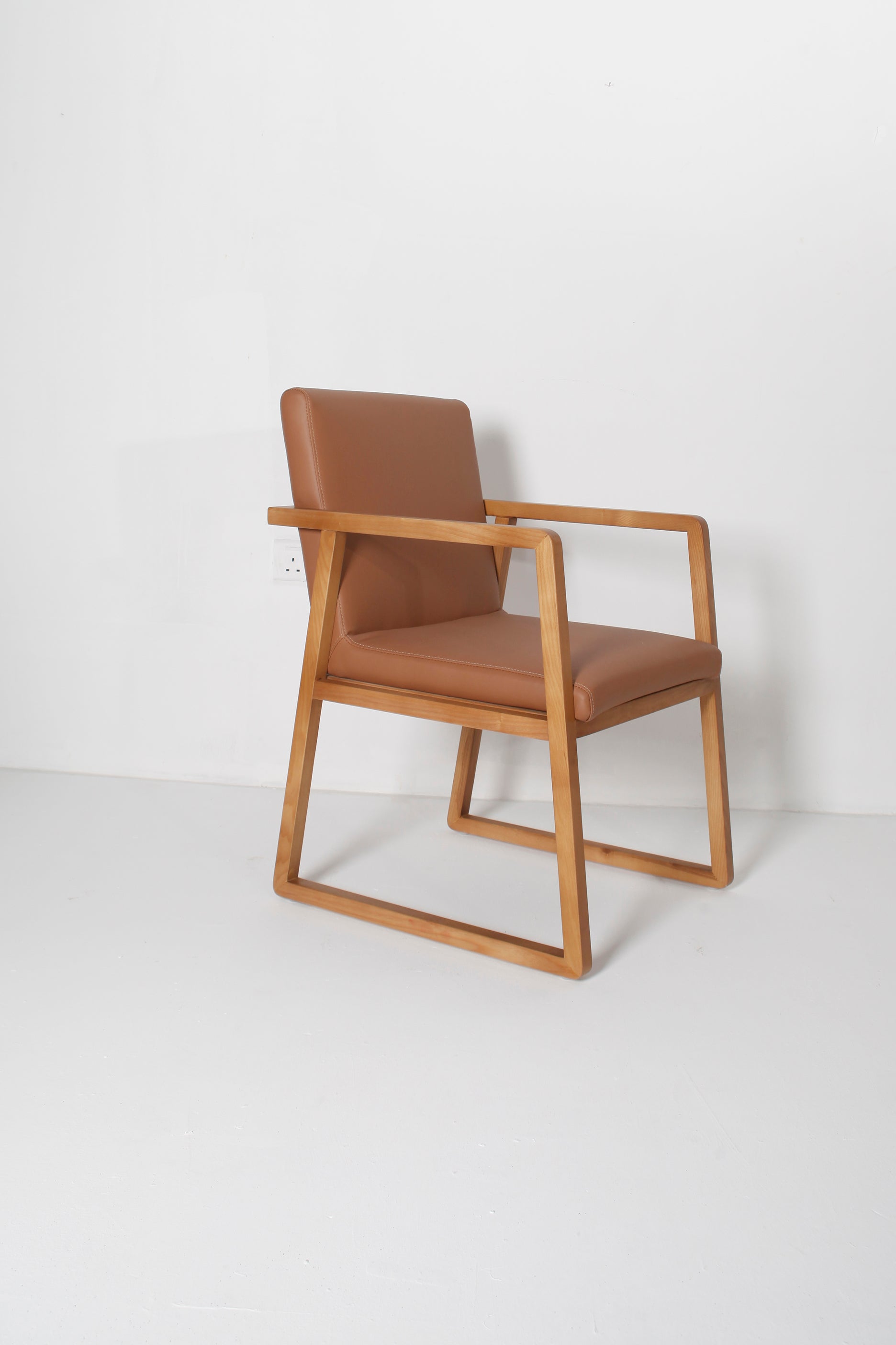 Wood & PU Leather Chair