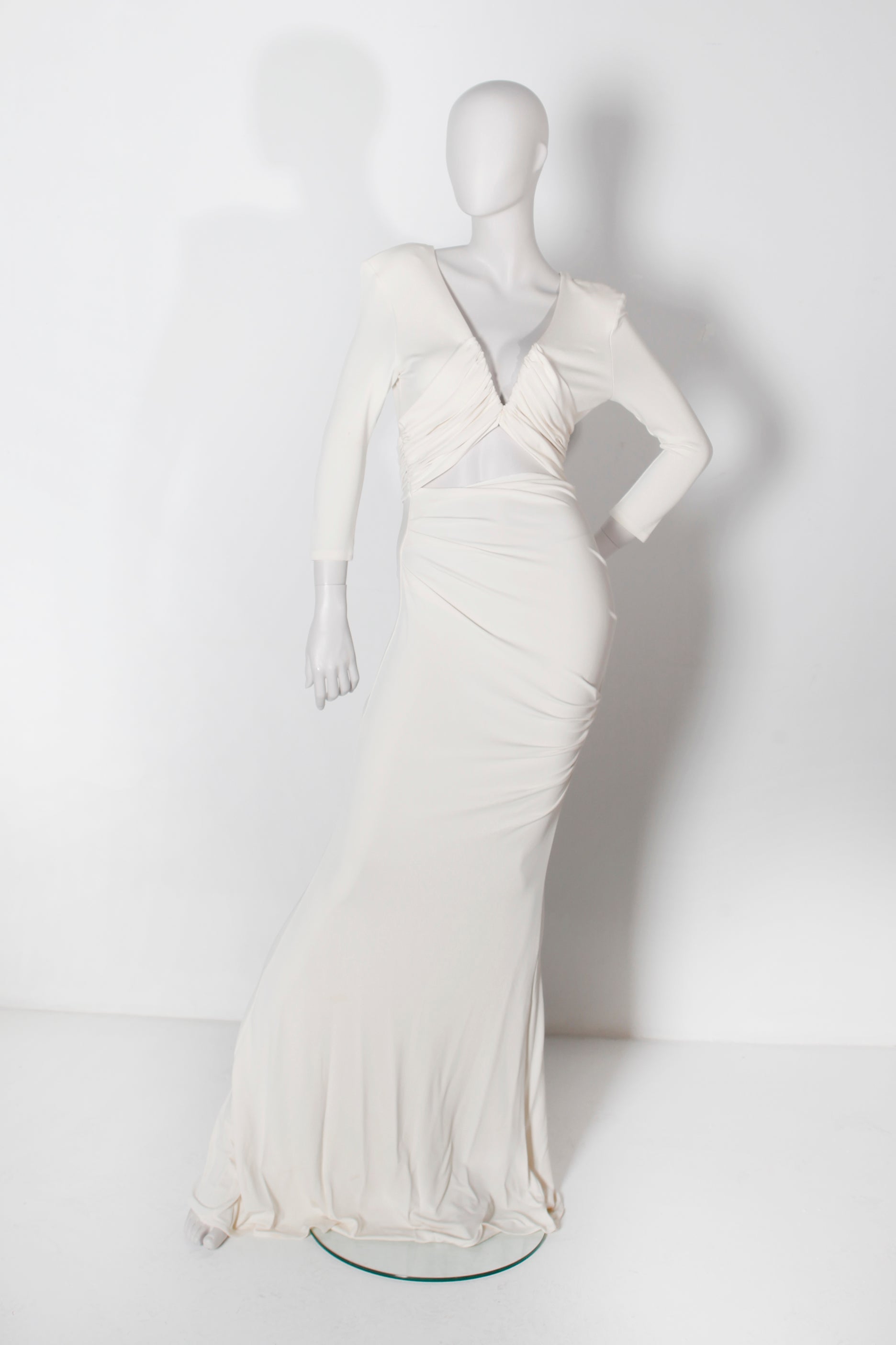 Full-length White Gown with Cut-out Detail (Eu36/38)