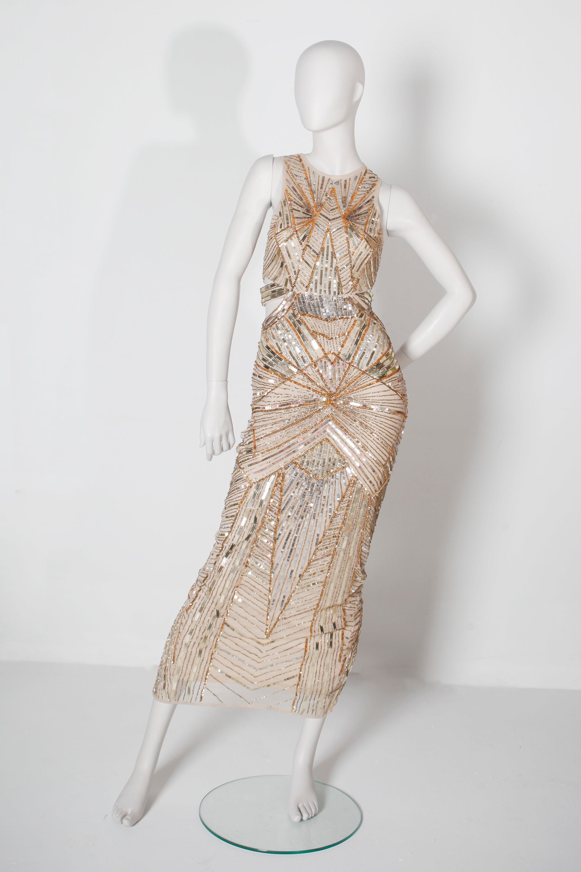 Gold Sequin Oscar Dress