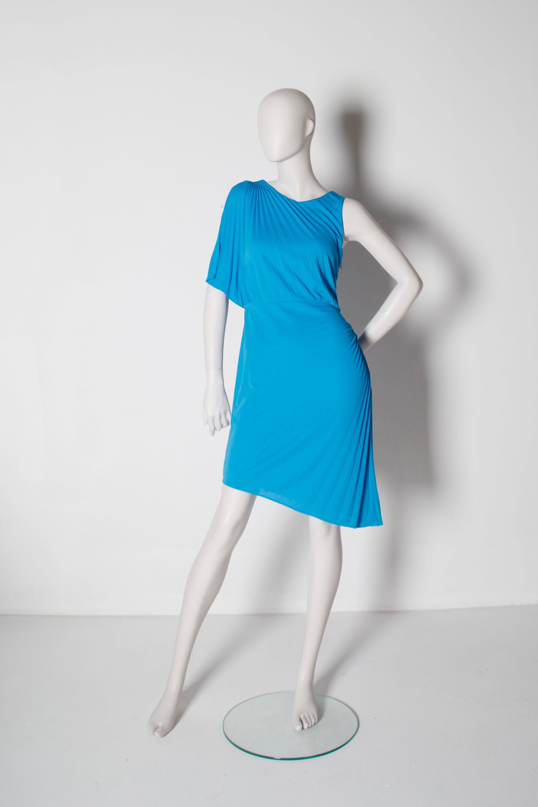 Asymmetrical Pleated Halston Dress (Eu36)