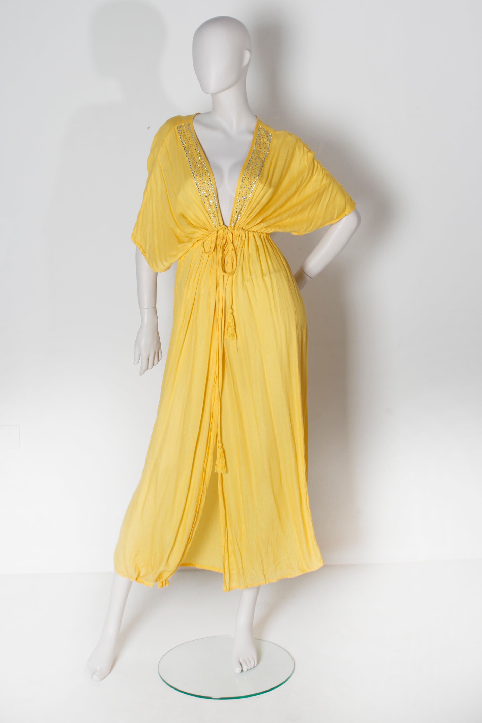 Yellow Long Beach Kaftan