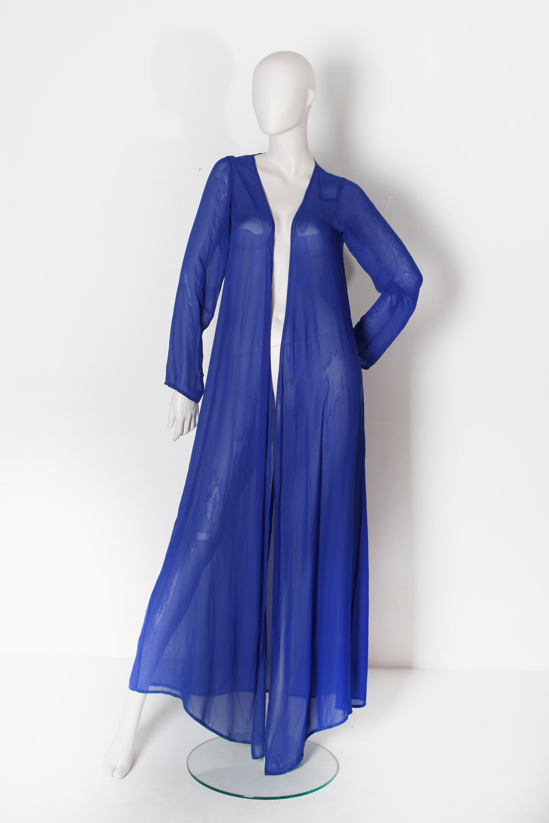 Cobalt Blue Long Open Beach Kaftan