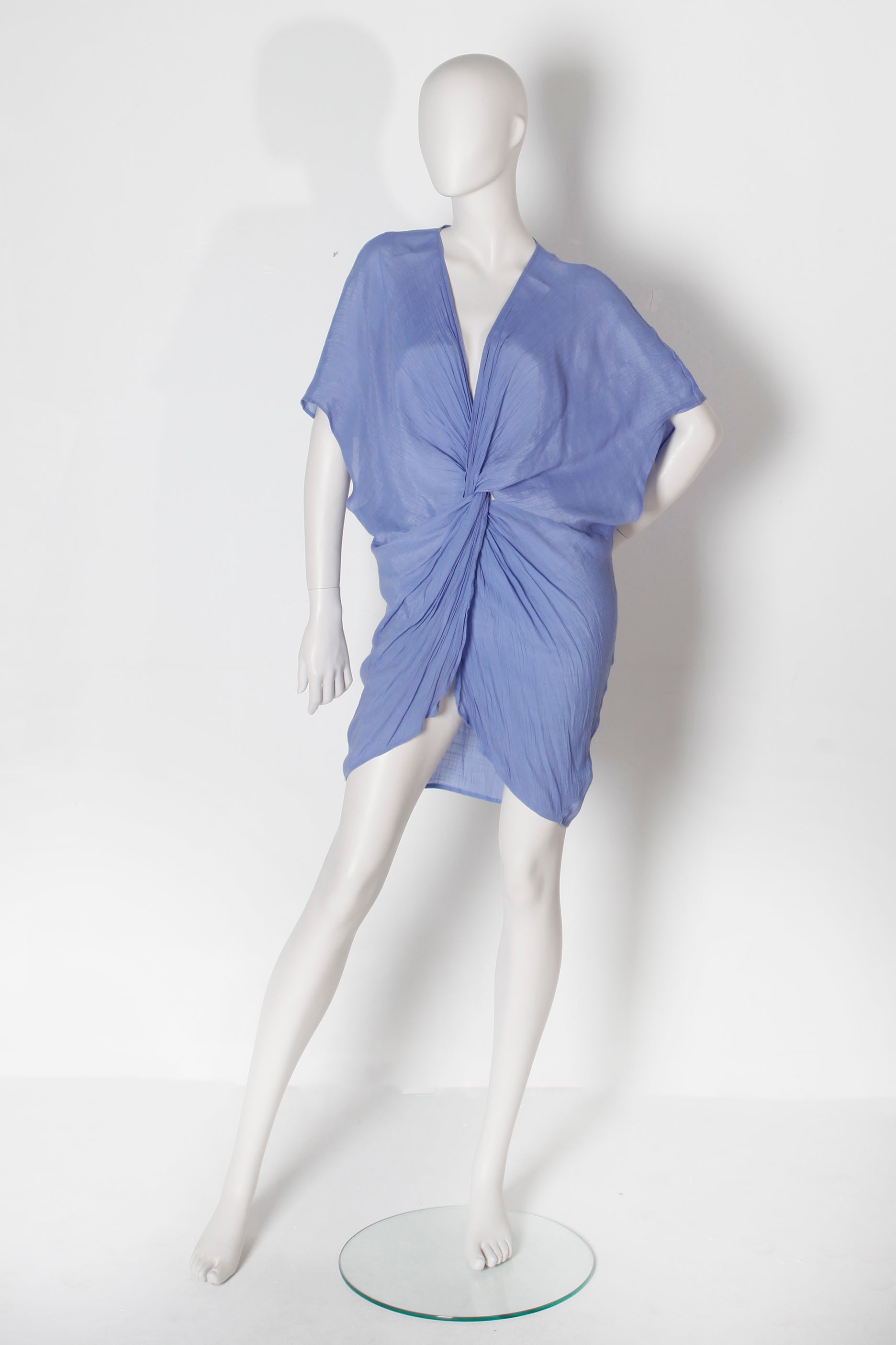 Cornflower Blue Short Beach Kaftan