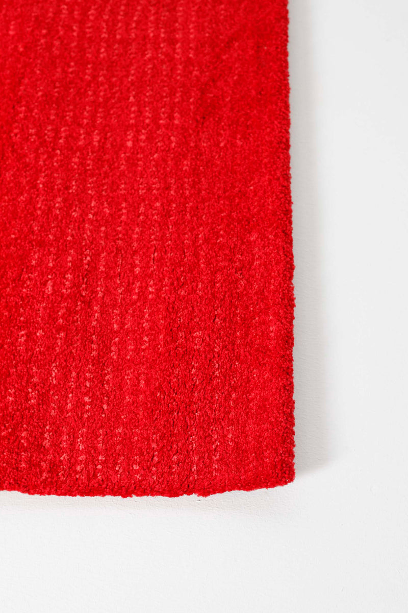 Low-Pile Red Rug Rental 133x195cm Dubai - Bold Color Rug | ProppedUp ...