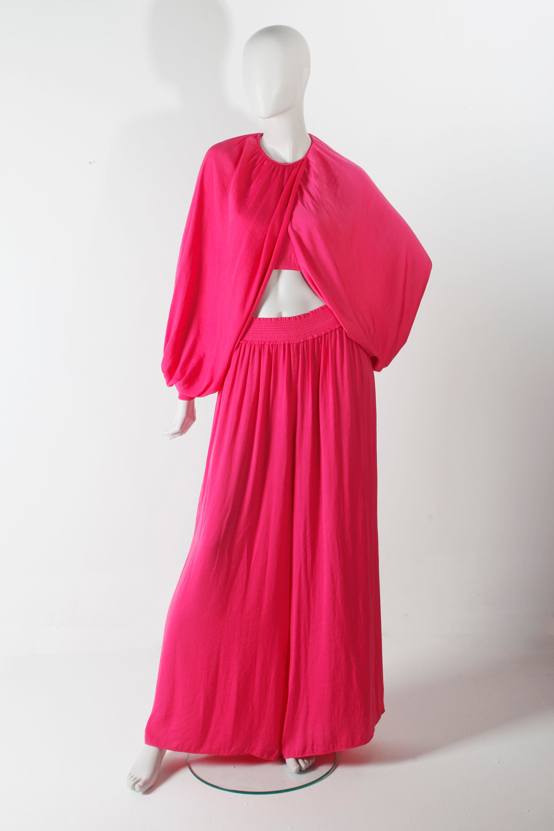 Fuchsia Pink Wide-leg Trousers