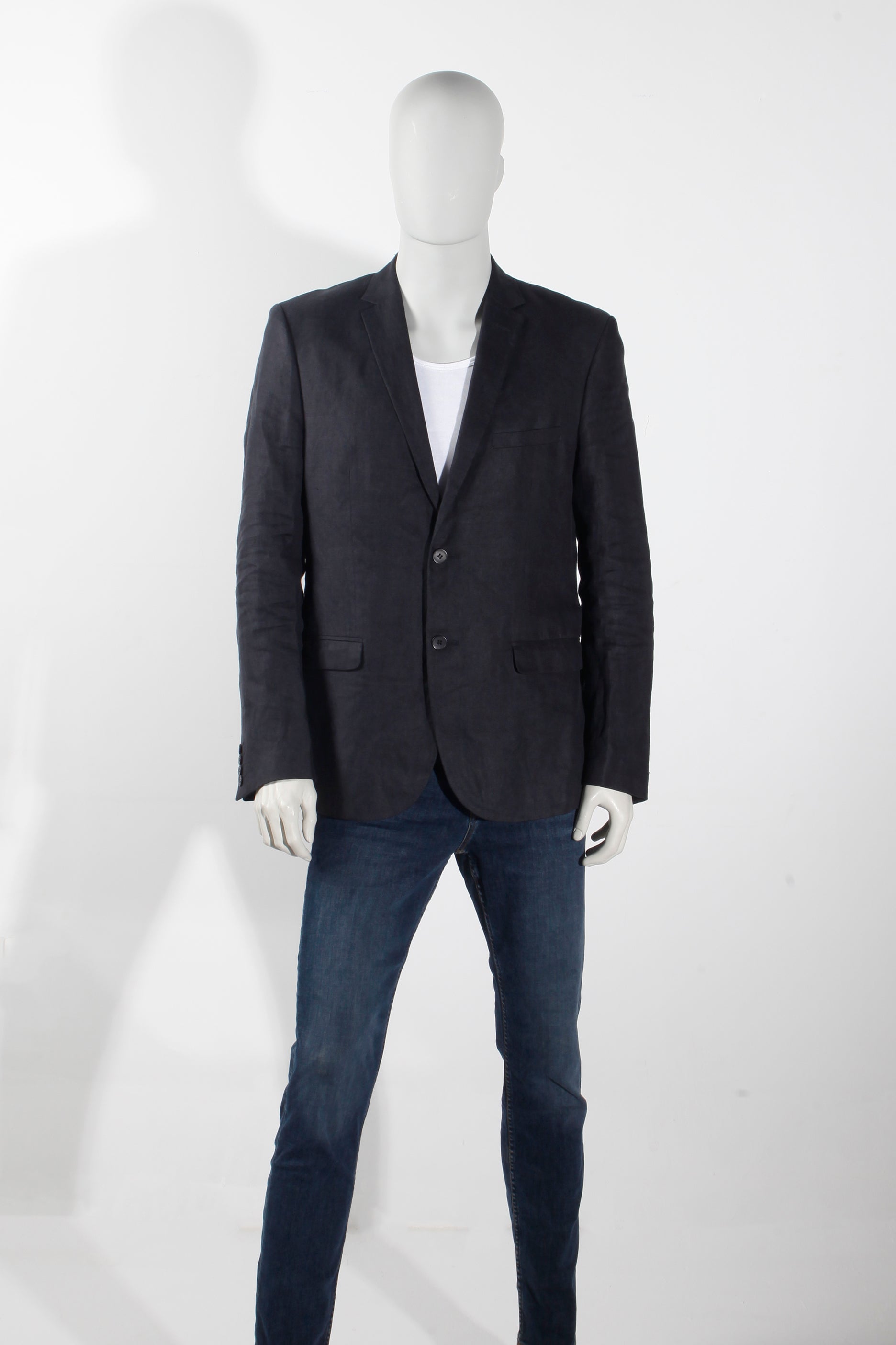 Men's Navy Linen Blazer (Eu50)