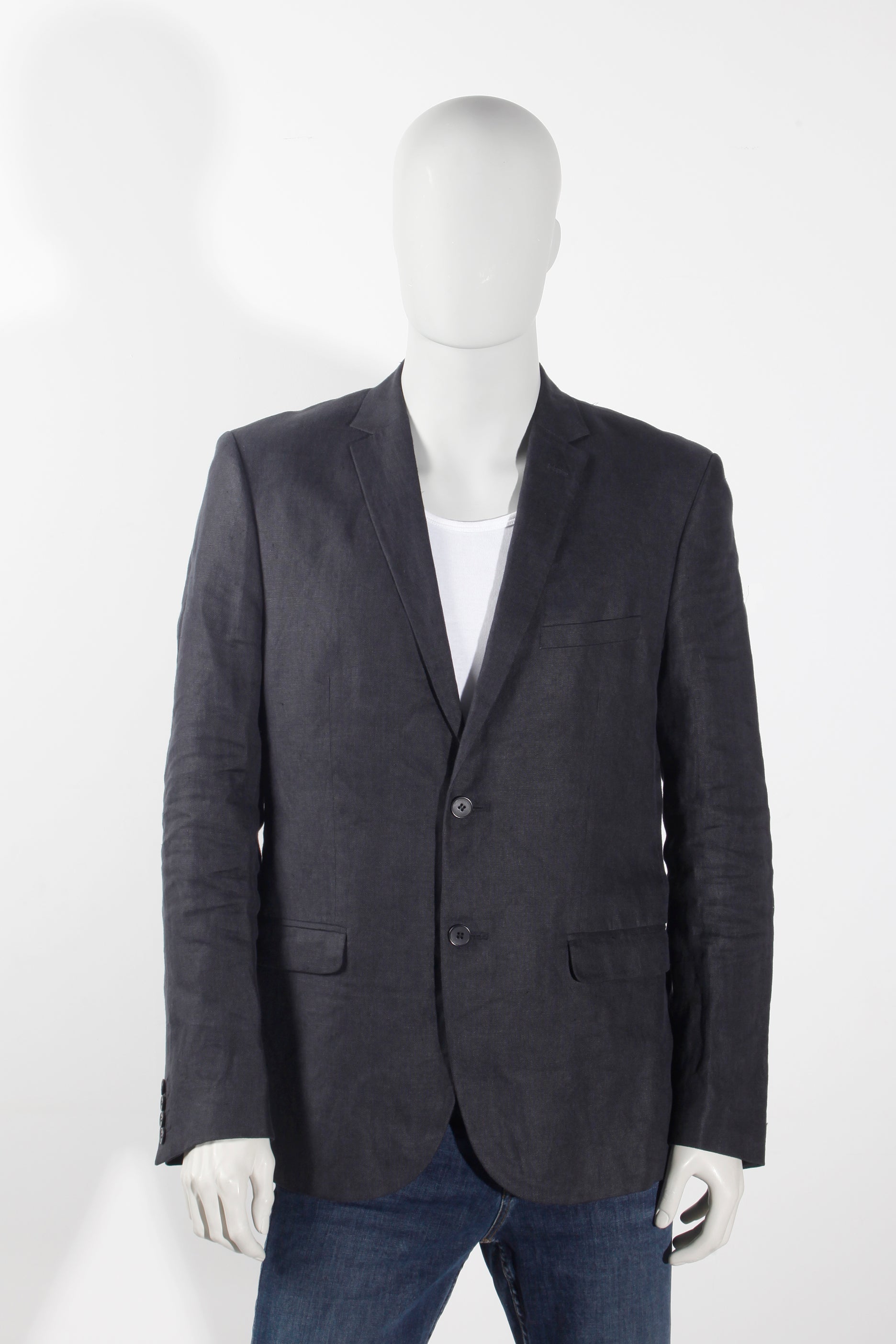 Men's Navy Linen Blazer (Eu50)