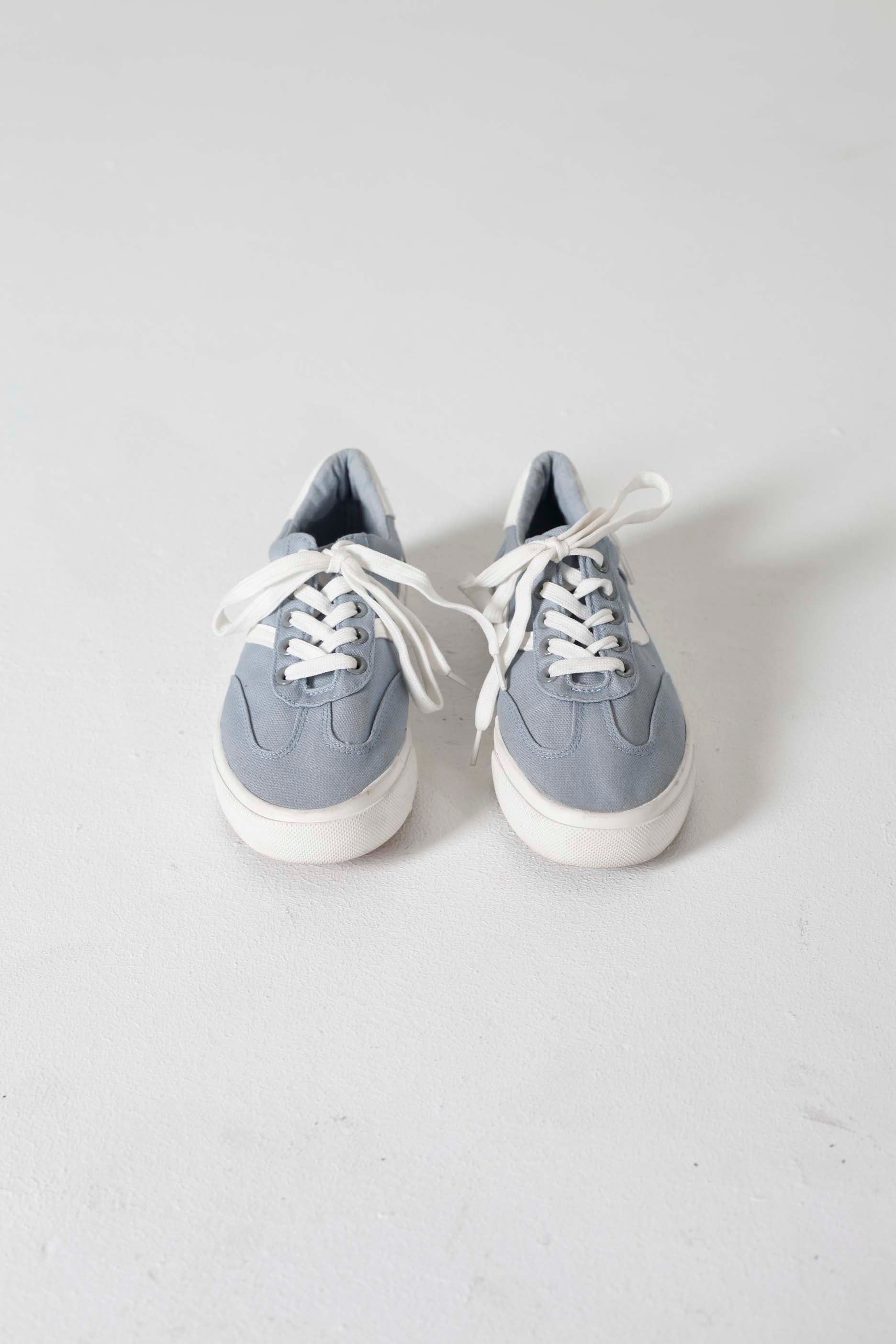 Blue/White Lace-Up Sneaker