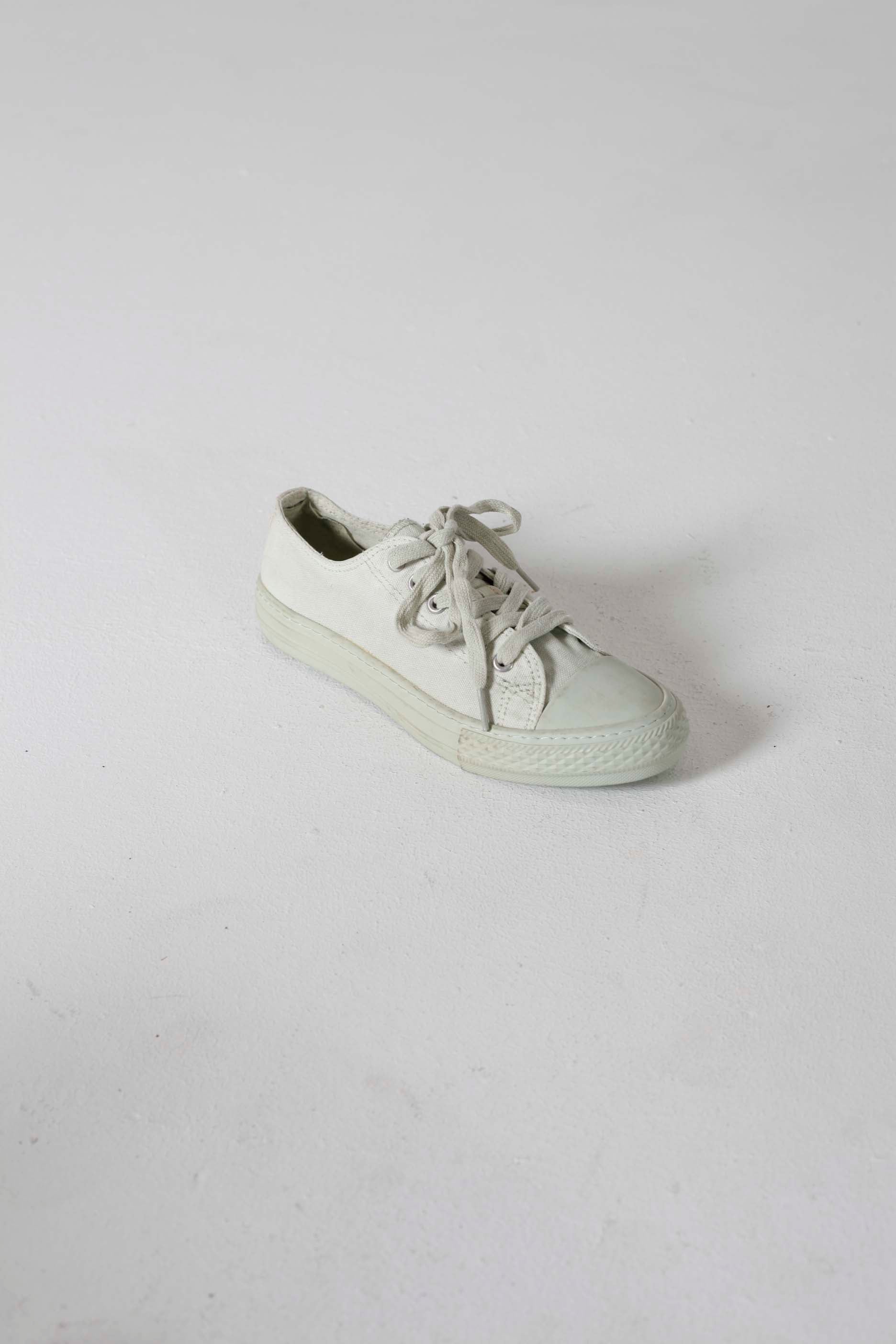 Kids Pale Green Lace Up Sneaker (Eu37)