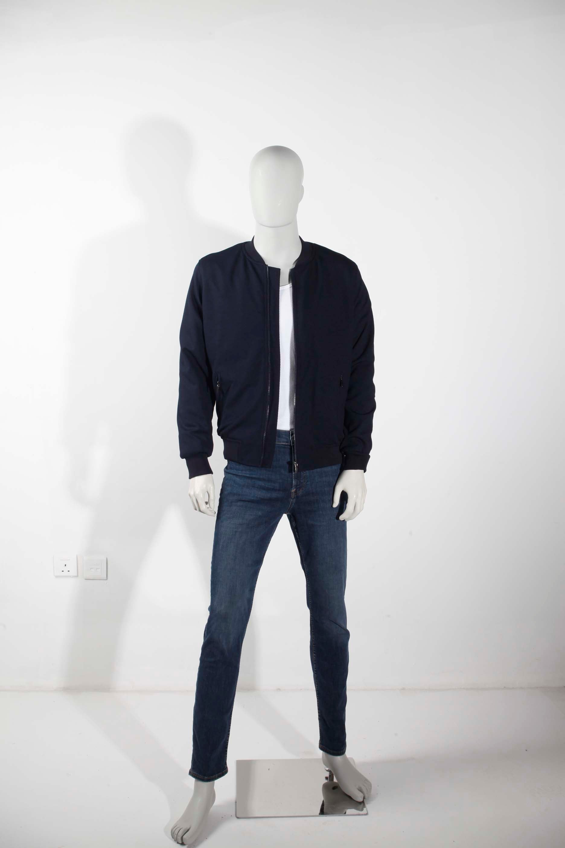 Navy Blue Bomber Jacket (Medium)