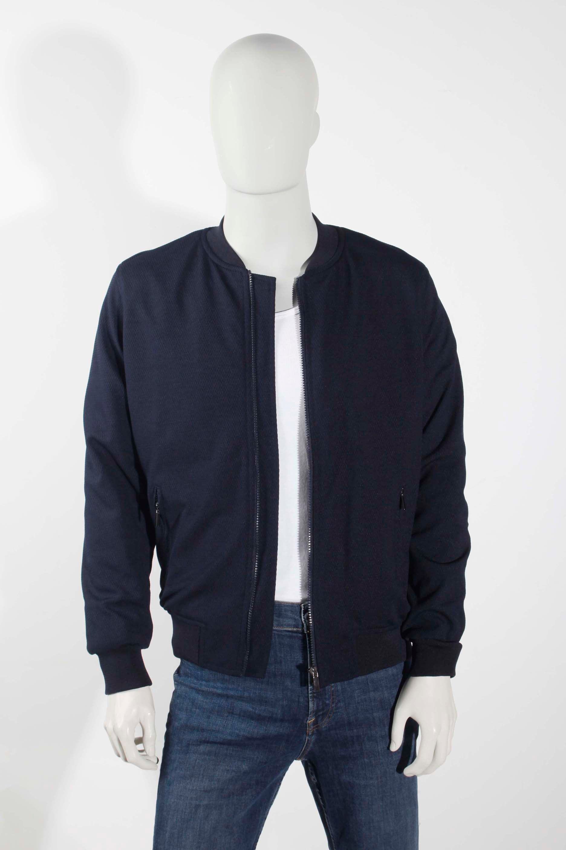 Navy Blue Bomber Jacket (Medium)