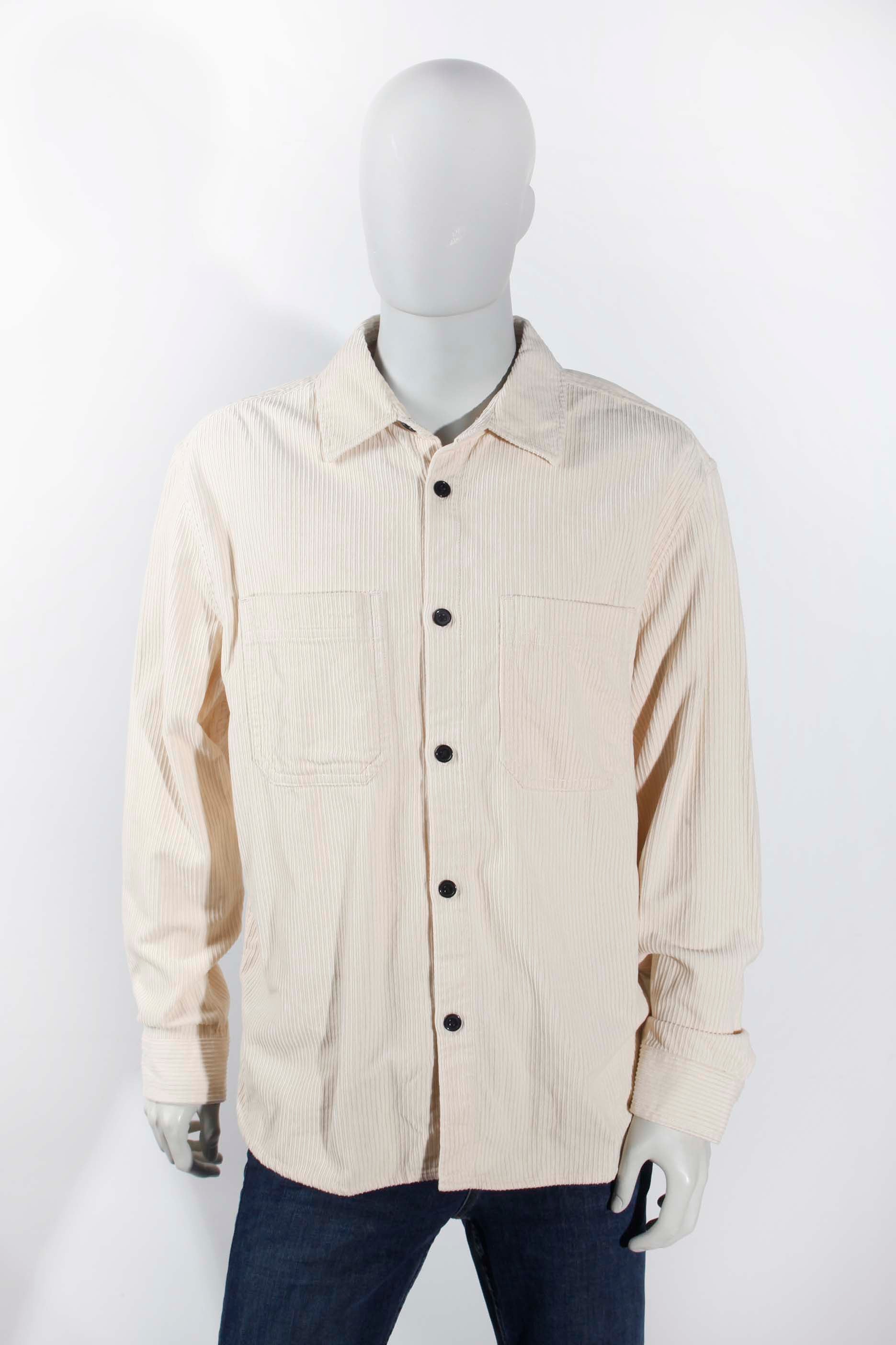 Cream Corduroy Shacket Jacket (XLarge)
