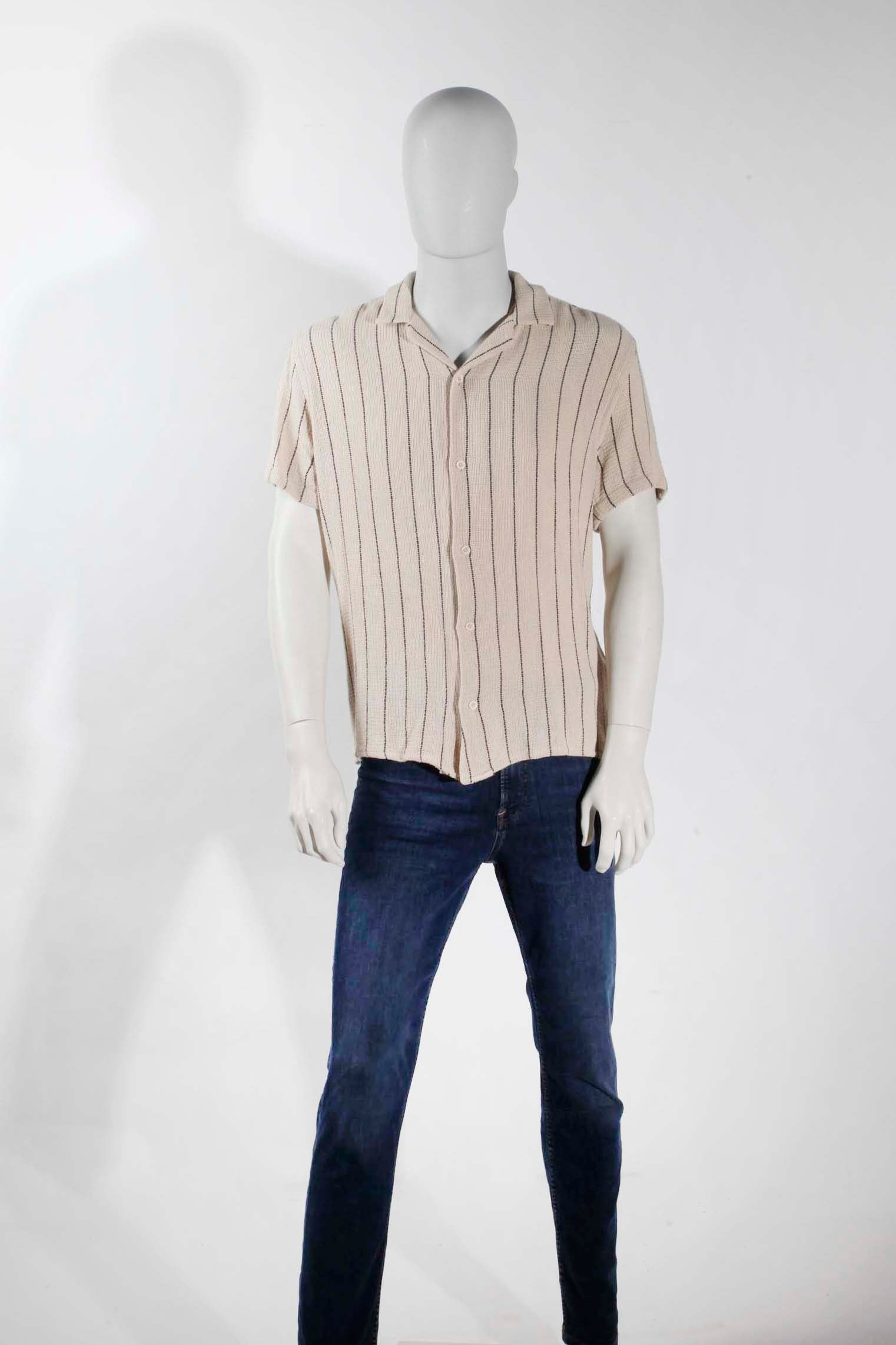 Men's Textured Striped Shirt