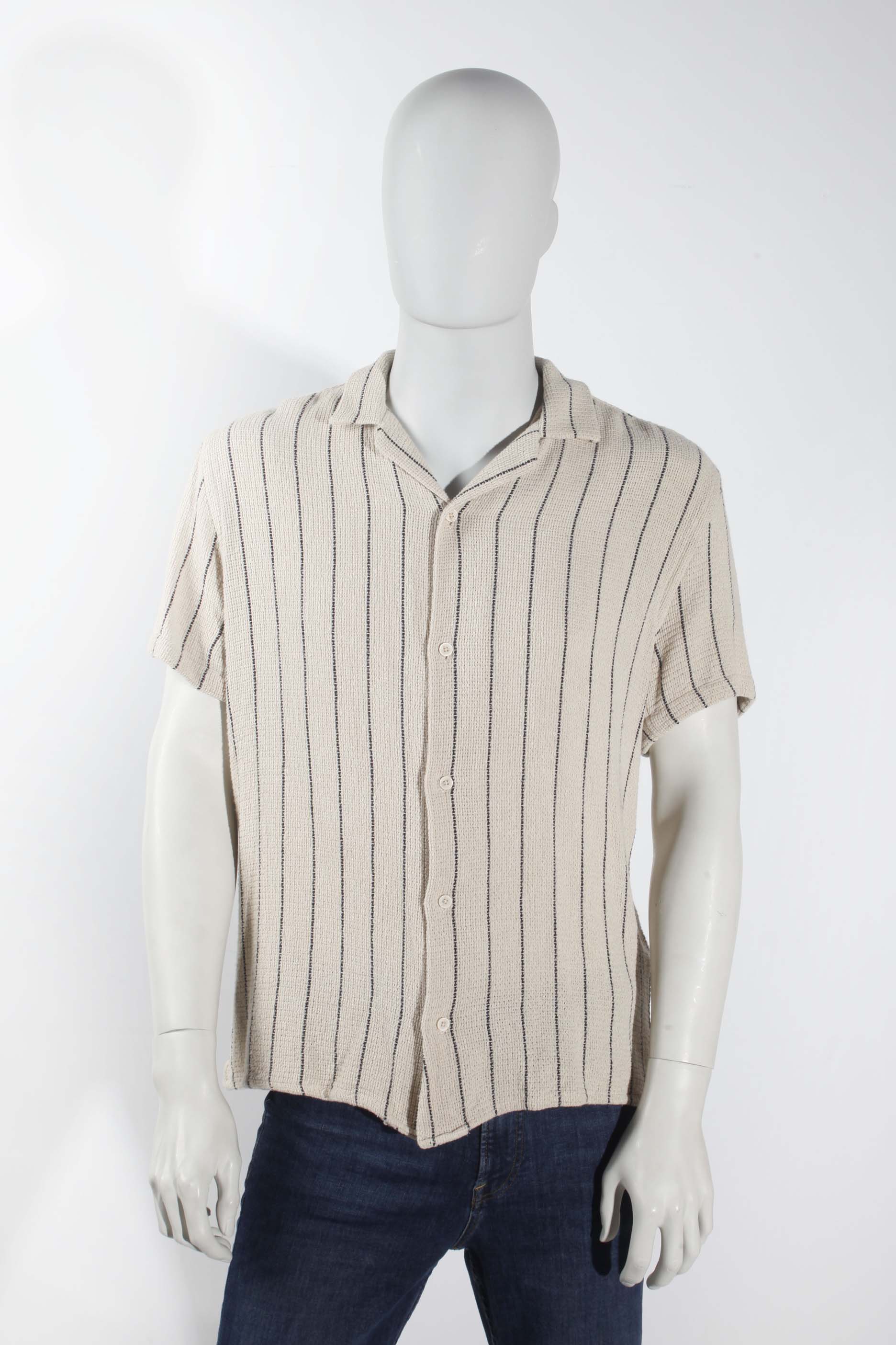 Men's Textured Striped Shirt