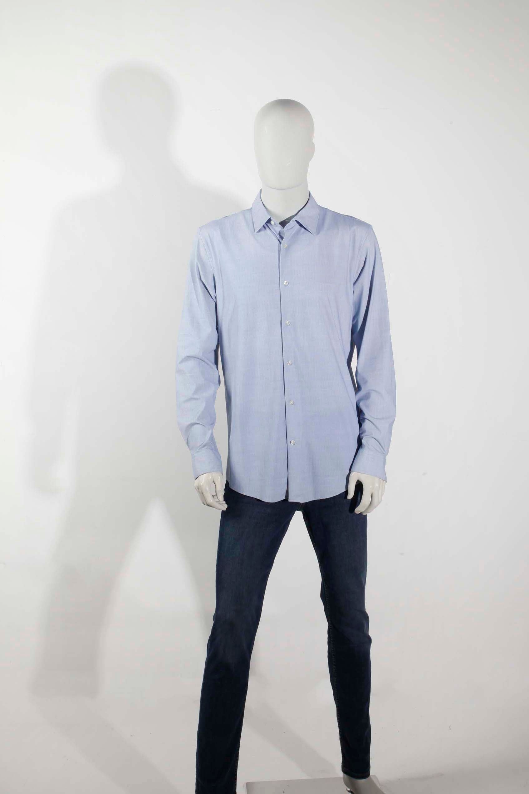 Mens Blue Work Shirt (Large)