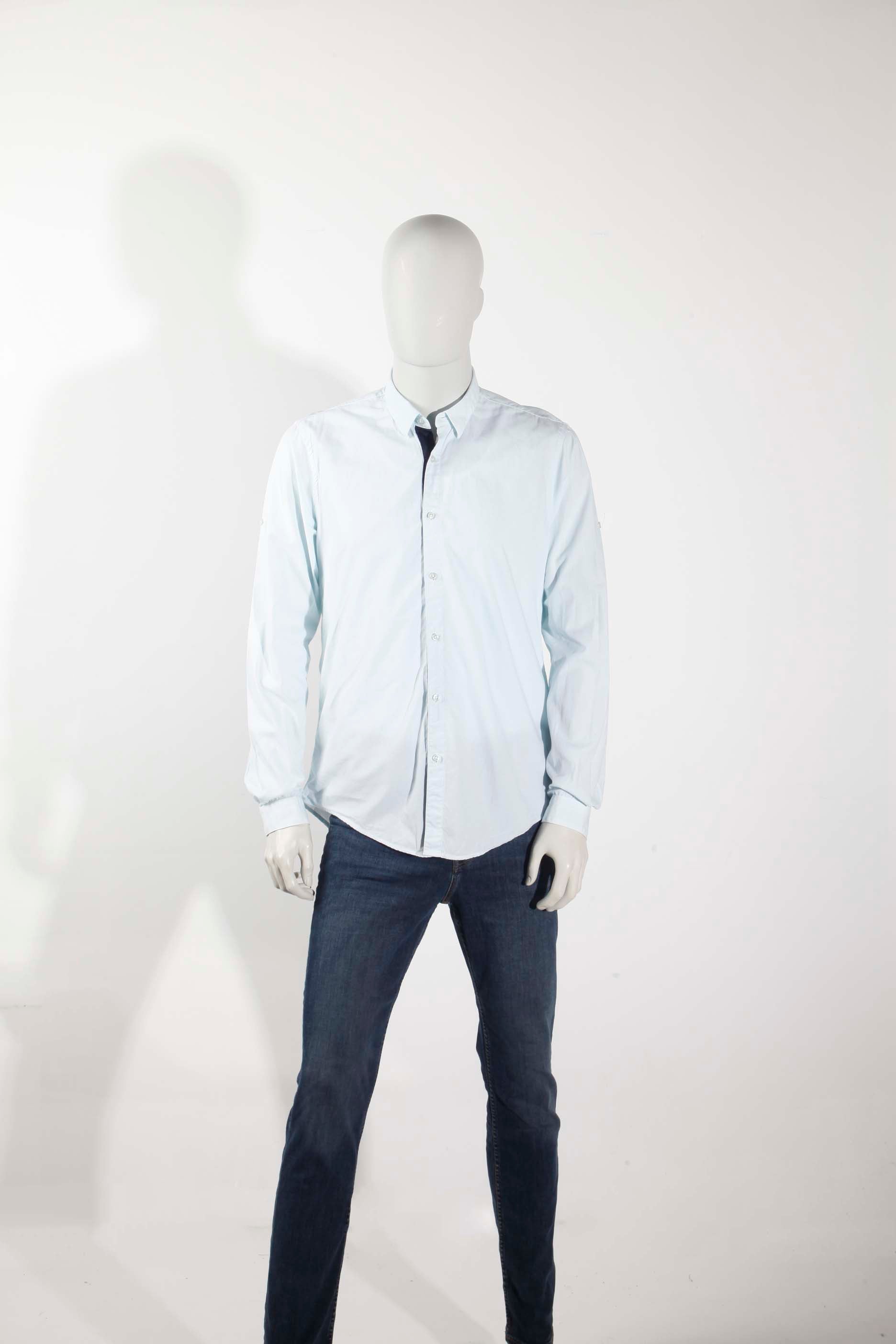 Mens Blue Casual Shirt (Large)