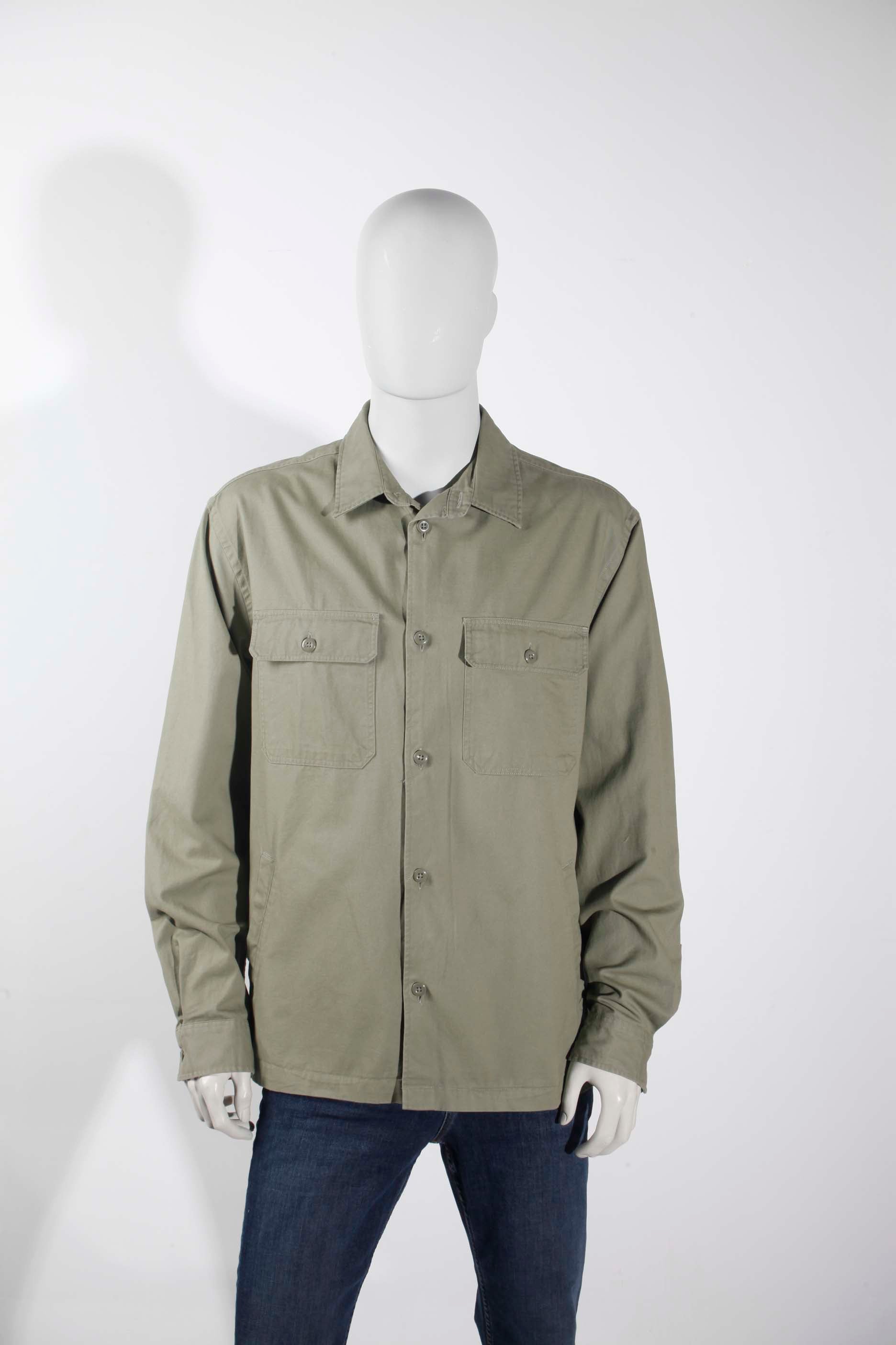 Mens Light Khaki Green Shirt (Large)