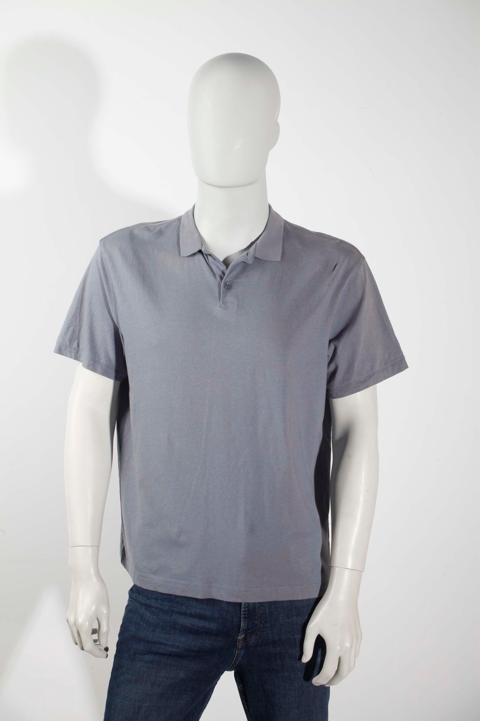 H&M Blue-Grey Polo Shirt (Medium)