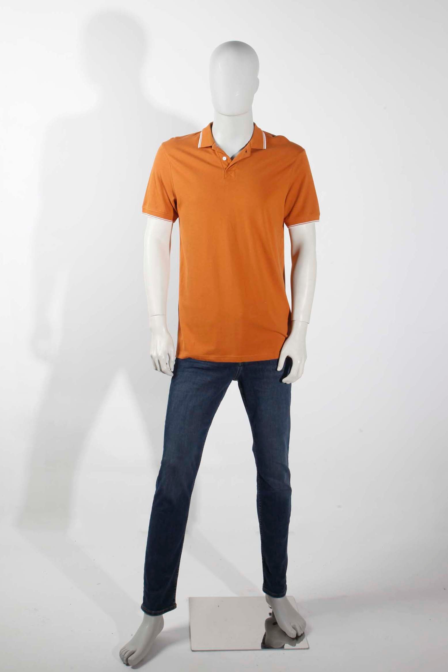 Mens Rust Orange Polo Shirt (Medium)