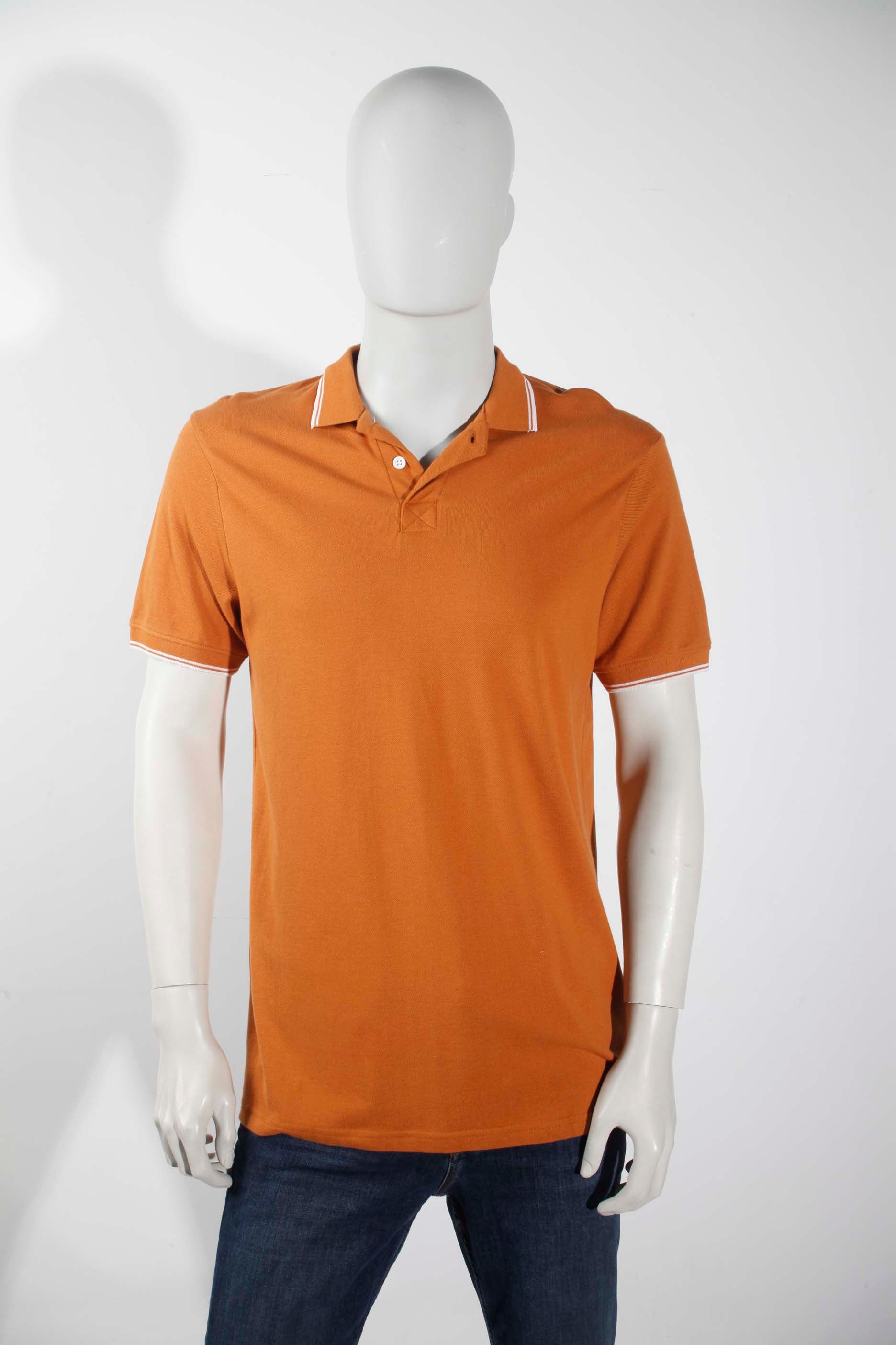 Mens Rust Orange Polo Shirt (Medium)
