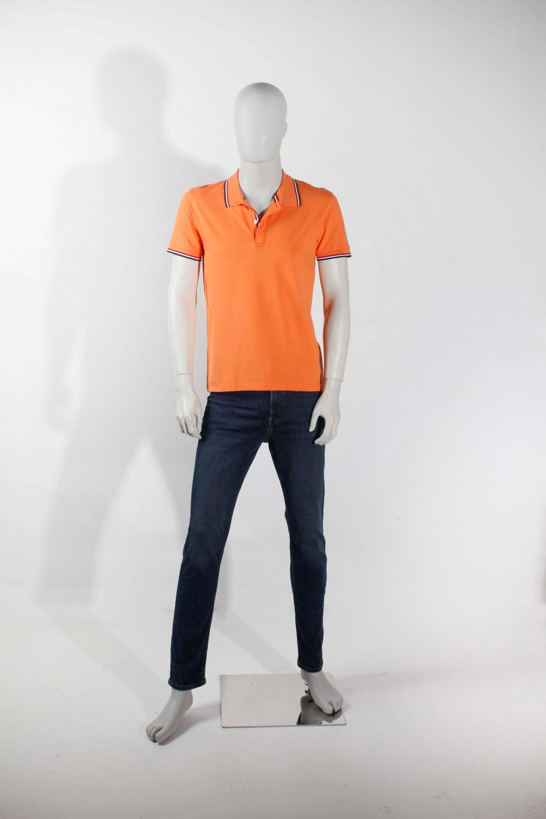Mens Bright Orange Polo Shirt (Medium)