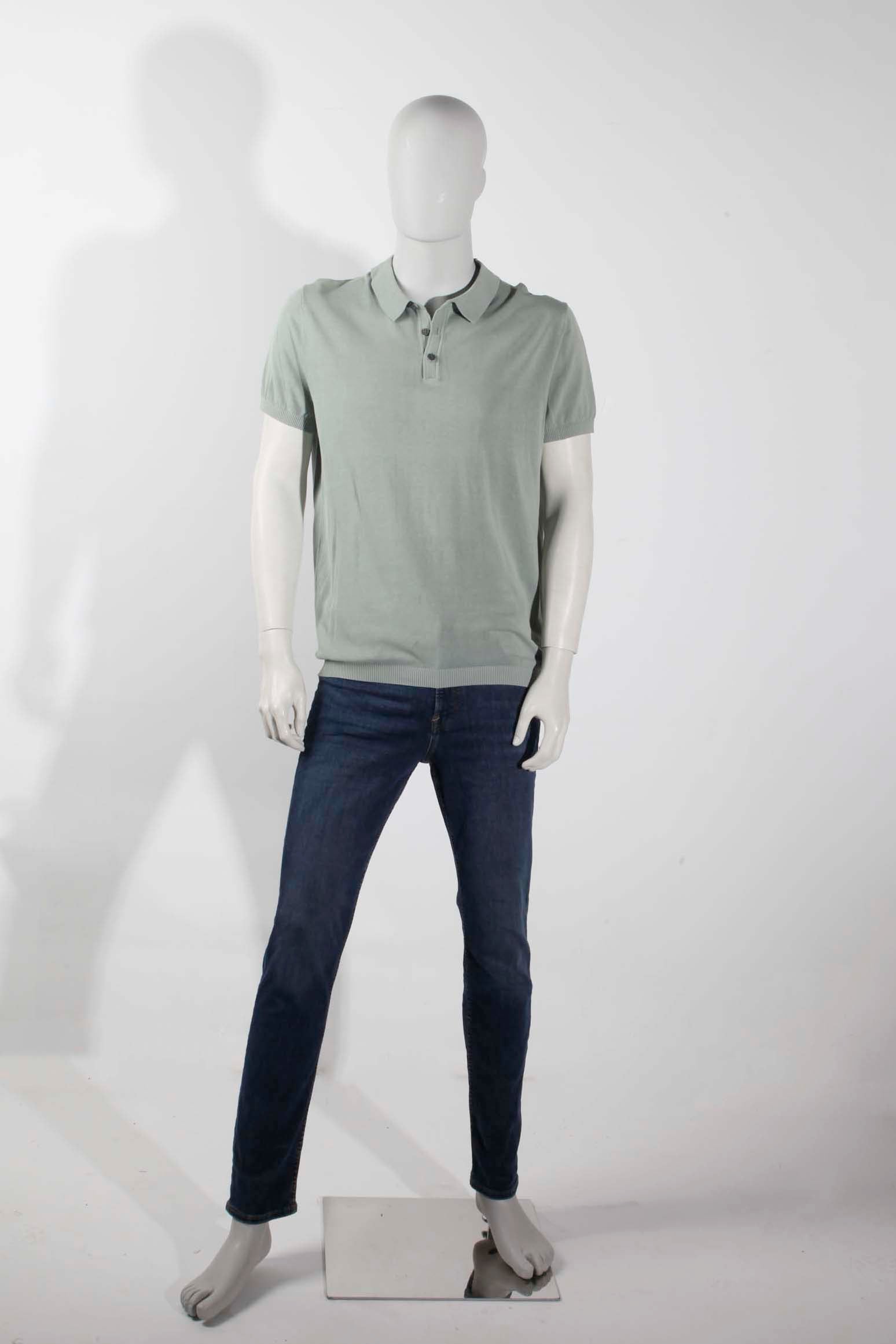Mens Mint Green Polo Shirt (XL)