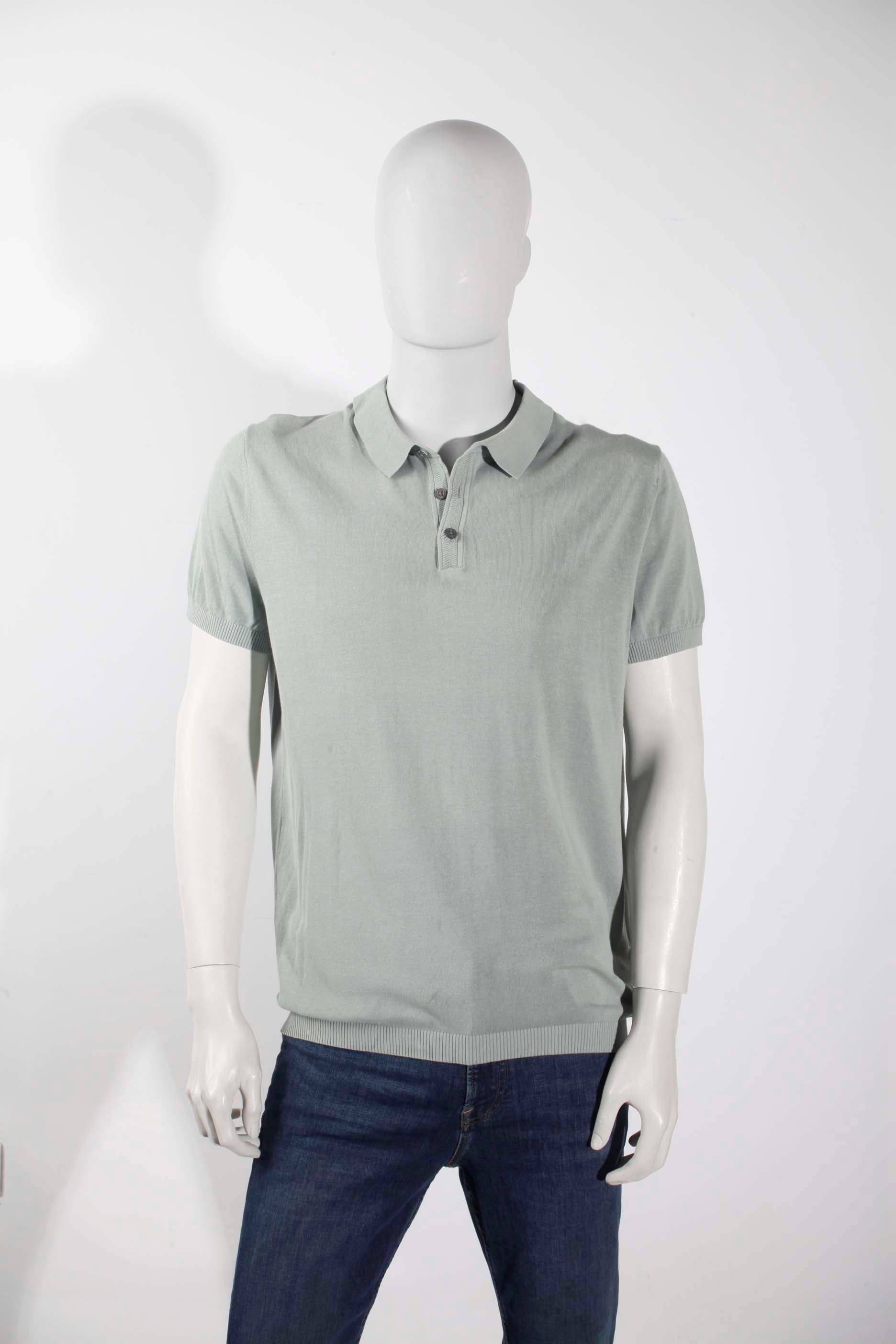 Mens Mint Green Polo Shirt (Medium)