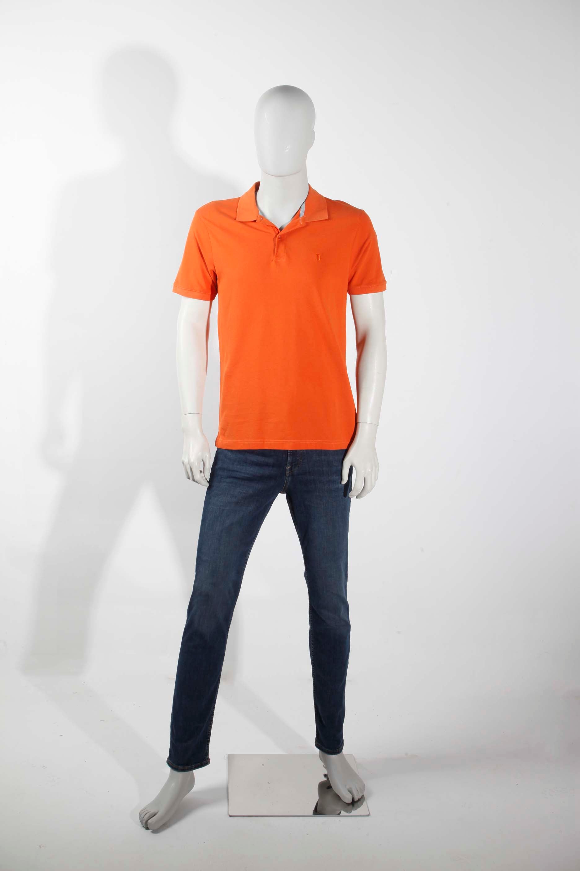 Mens Orange Polo Shirt (Large)