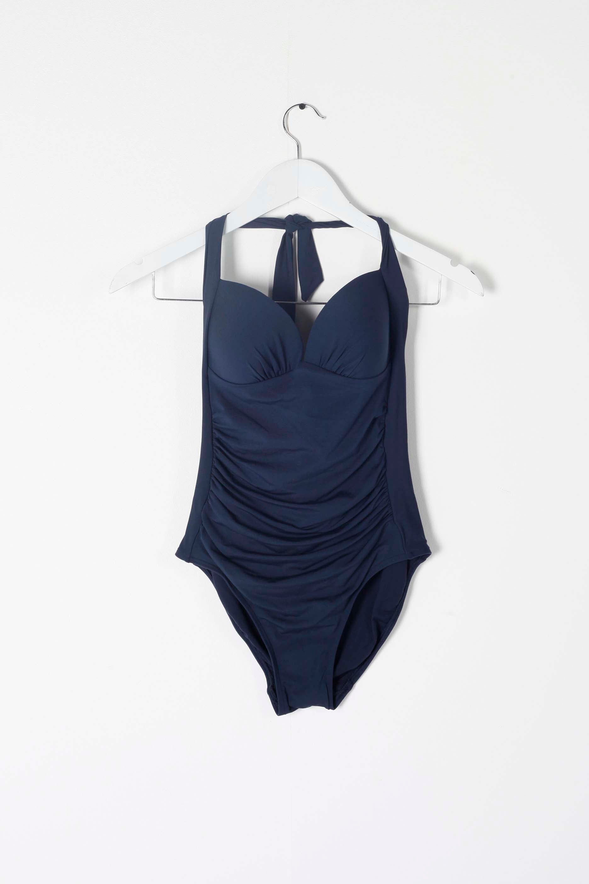 Navy Blue Halterneck Swimsuit