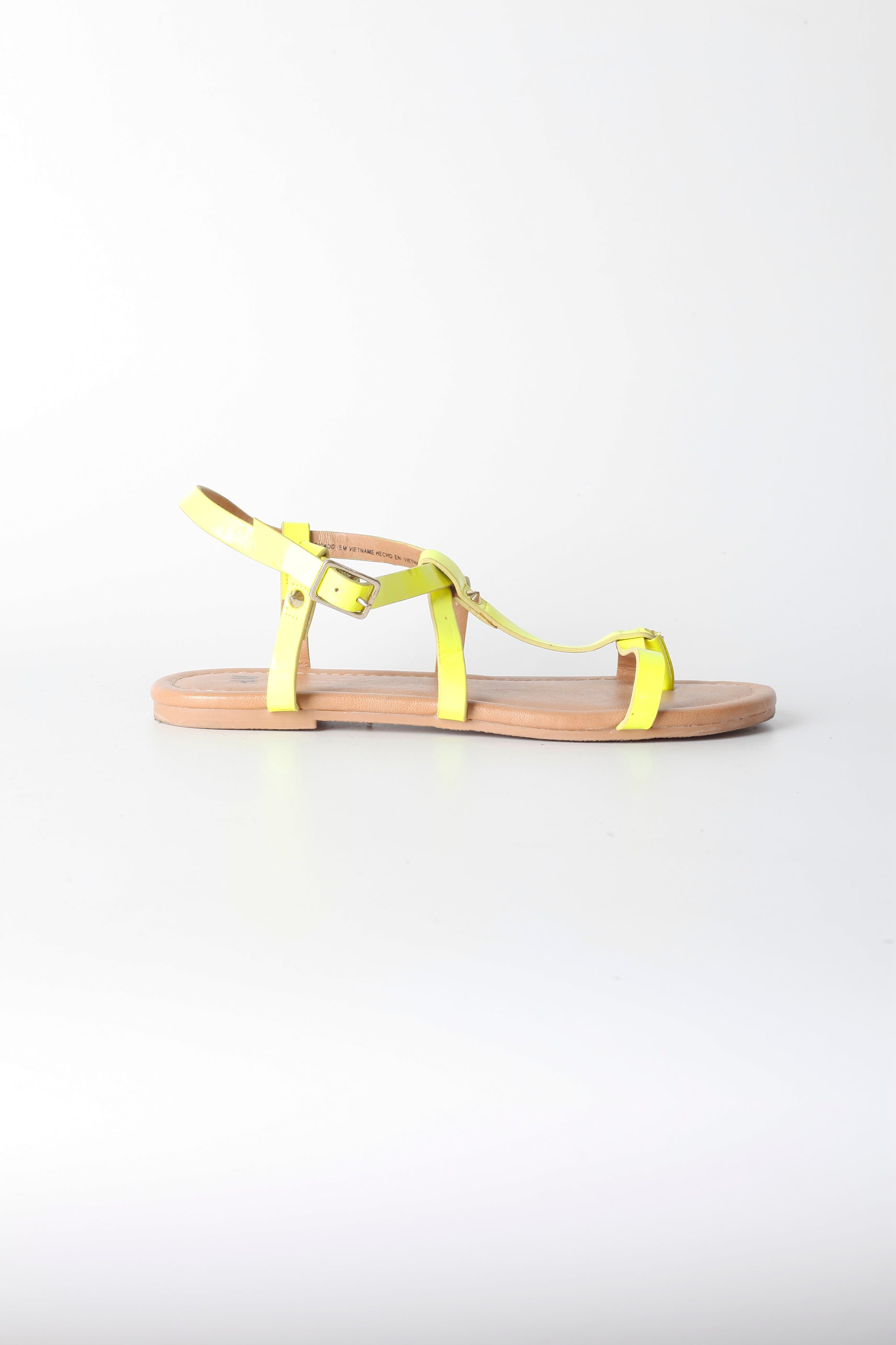 Girls Neon Yellow Strap Sandal