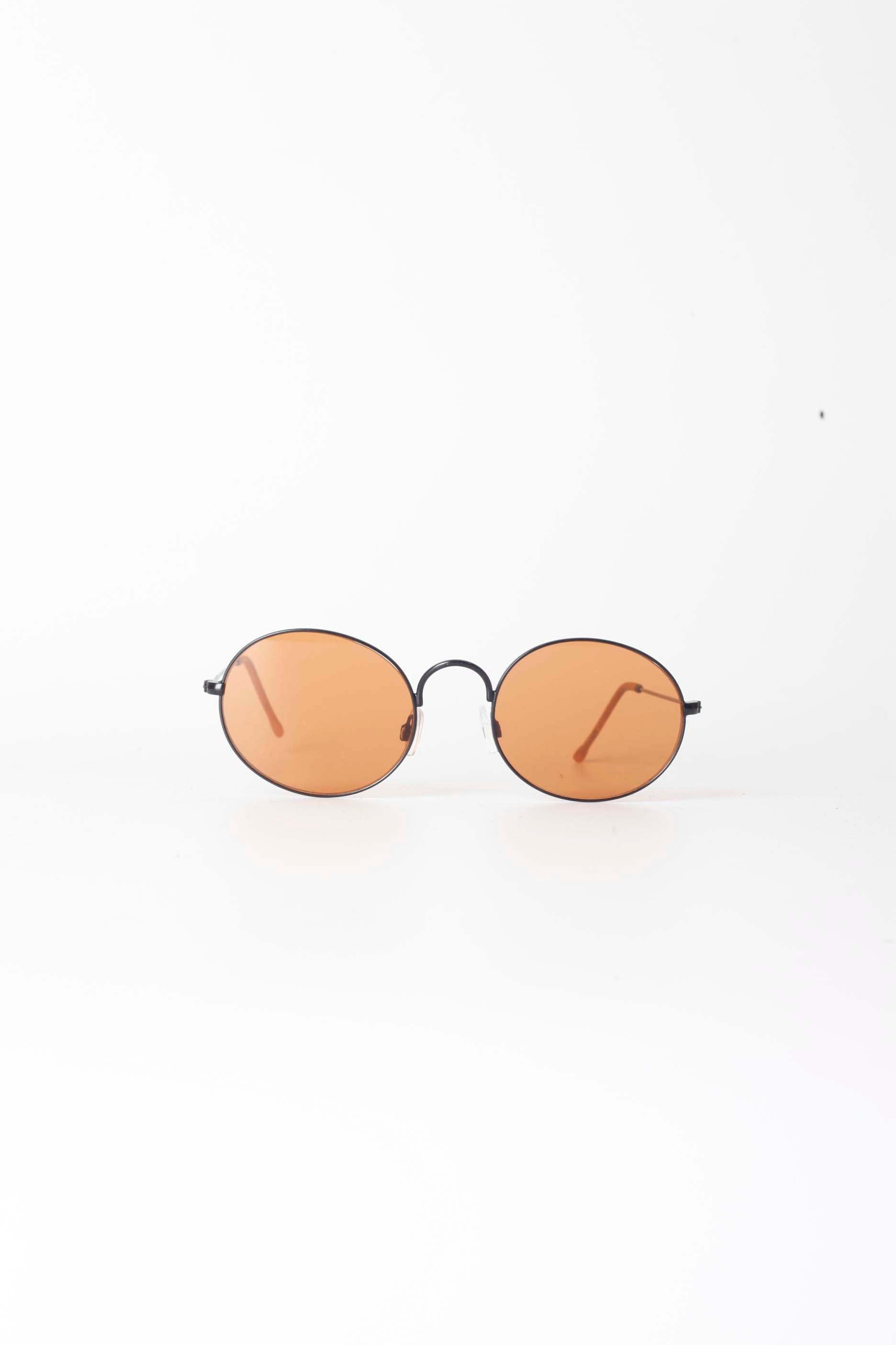 Oval Orange Tinted Sunglasses