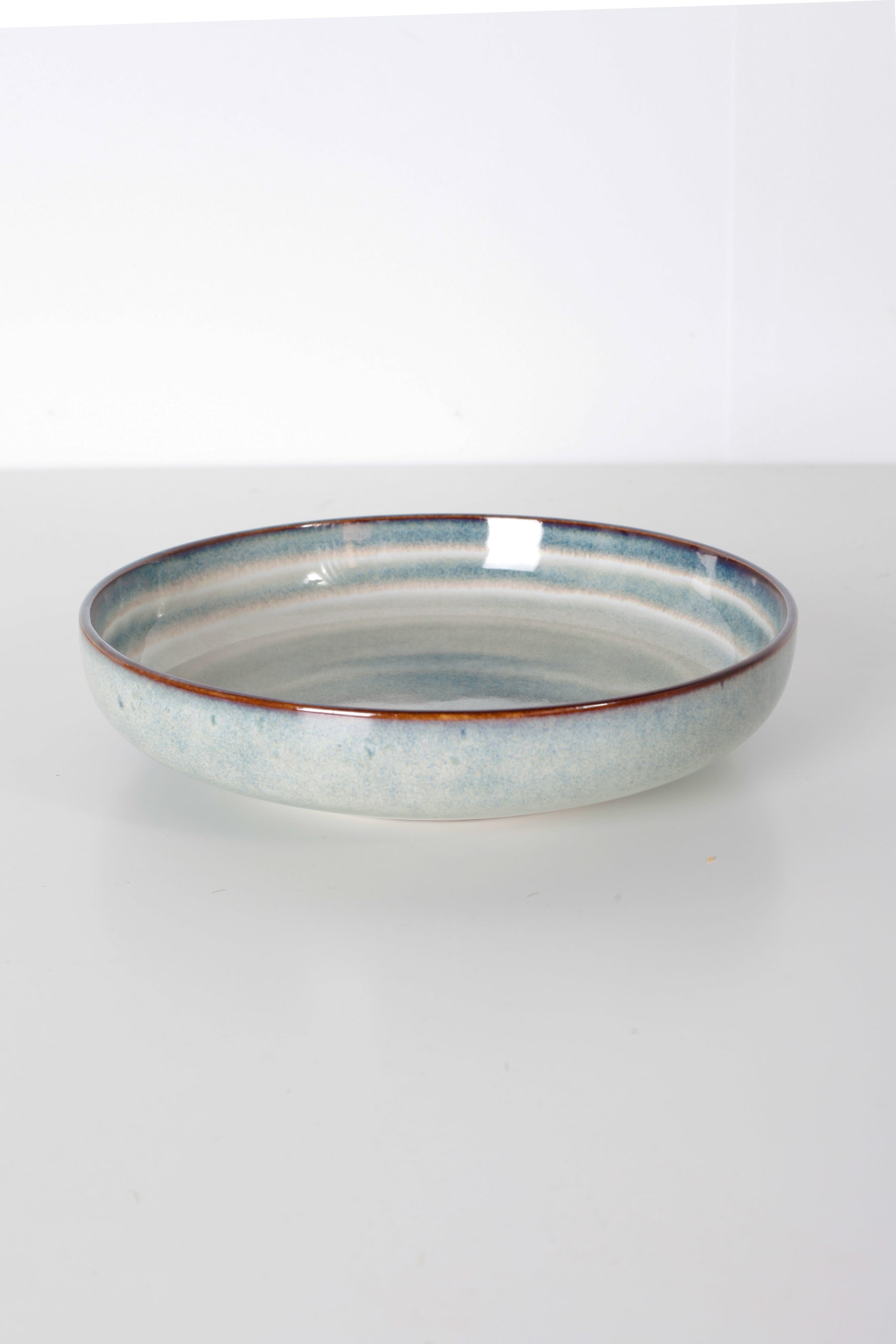 Light Blue Earthenware Salad Bowl (2pcs available)