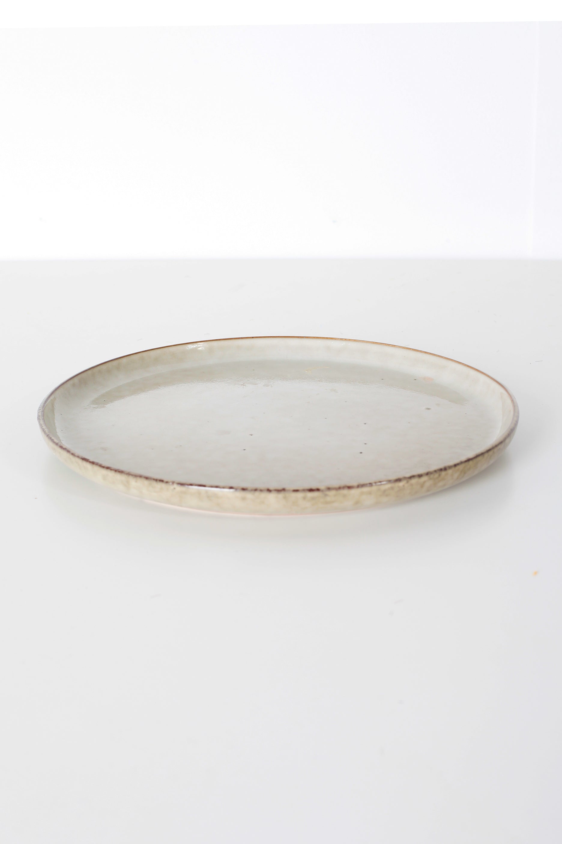 Green Earthenware Dinner Plate