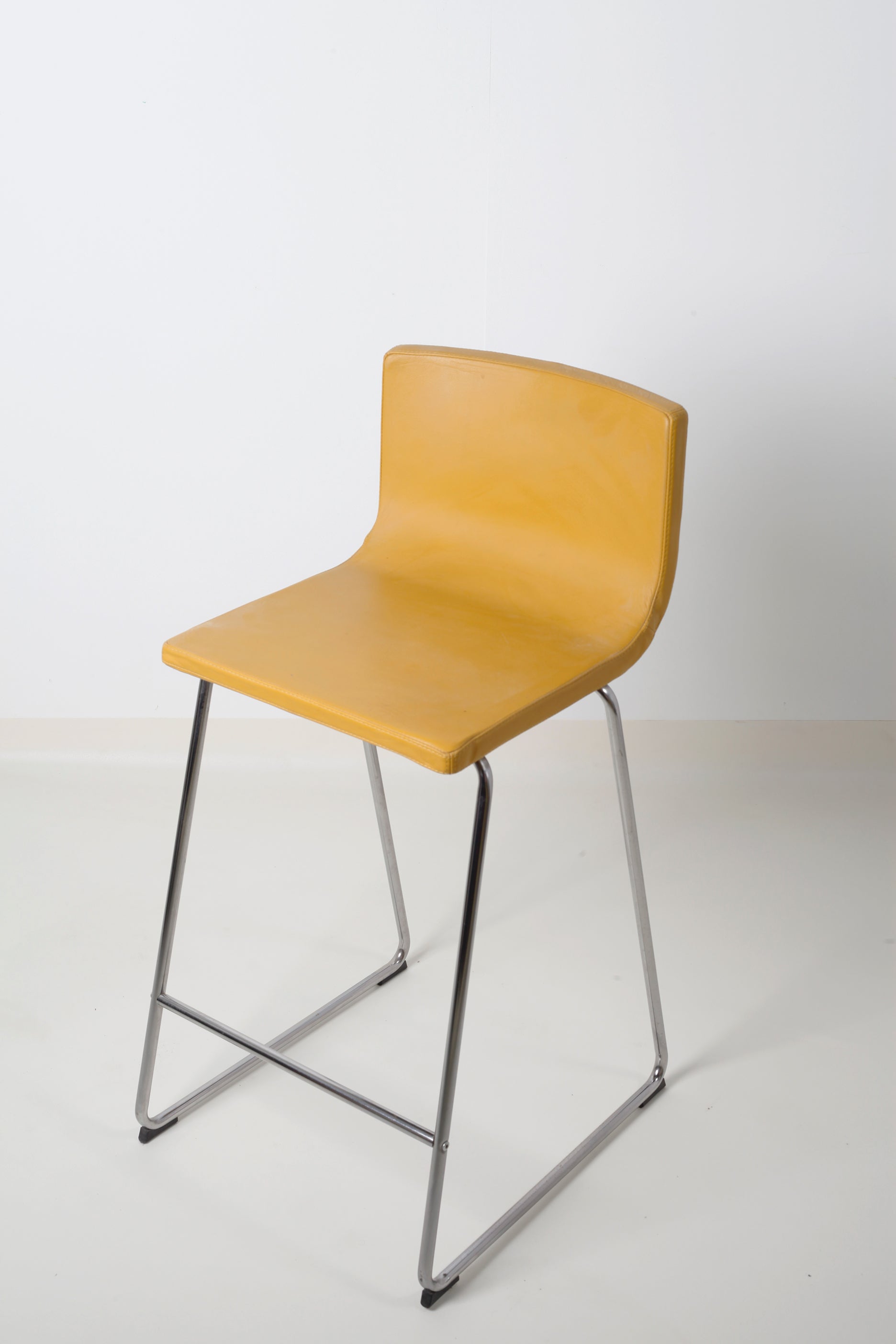 Yellow Leather bar Stool
