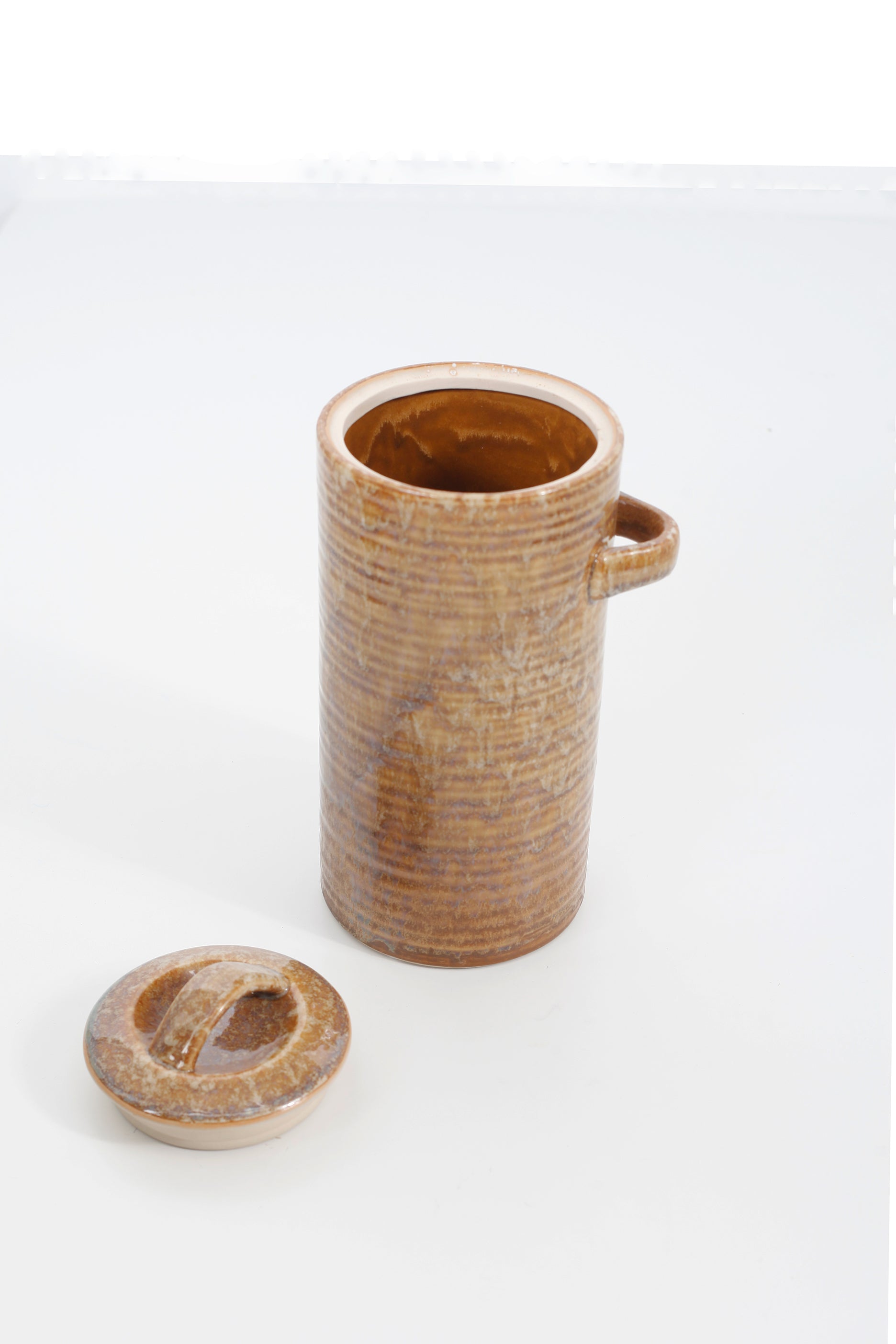 Ceramic Earthenware Vase with Lid