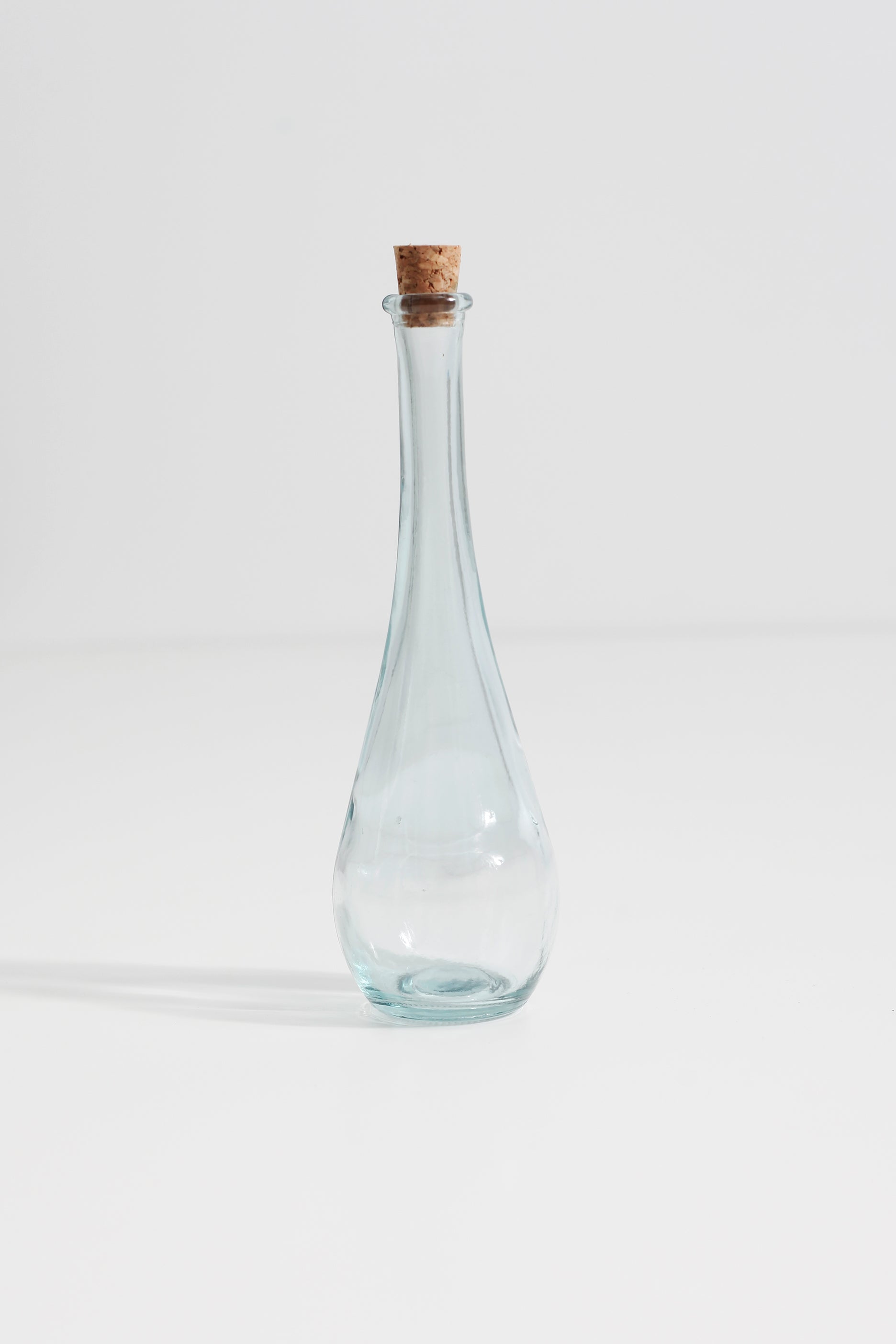 Thin Stem Glass Oil Bottle with Cork Lid