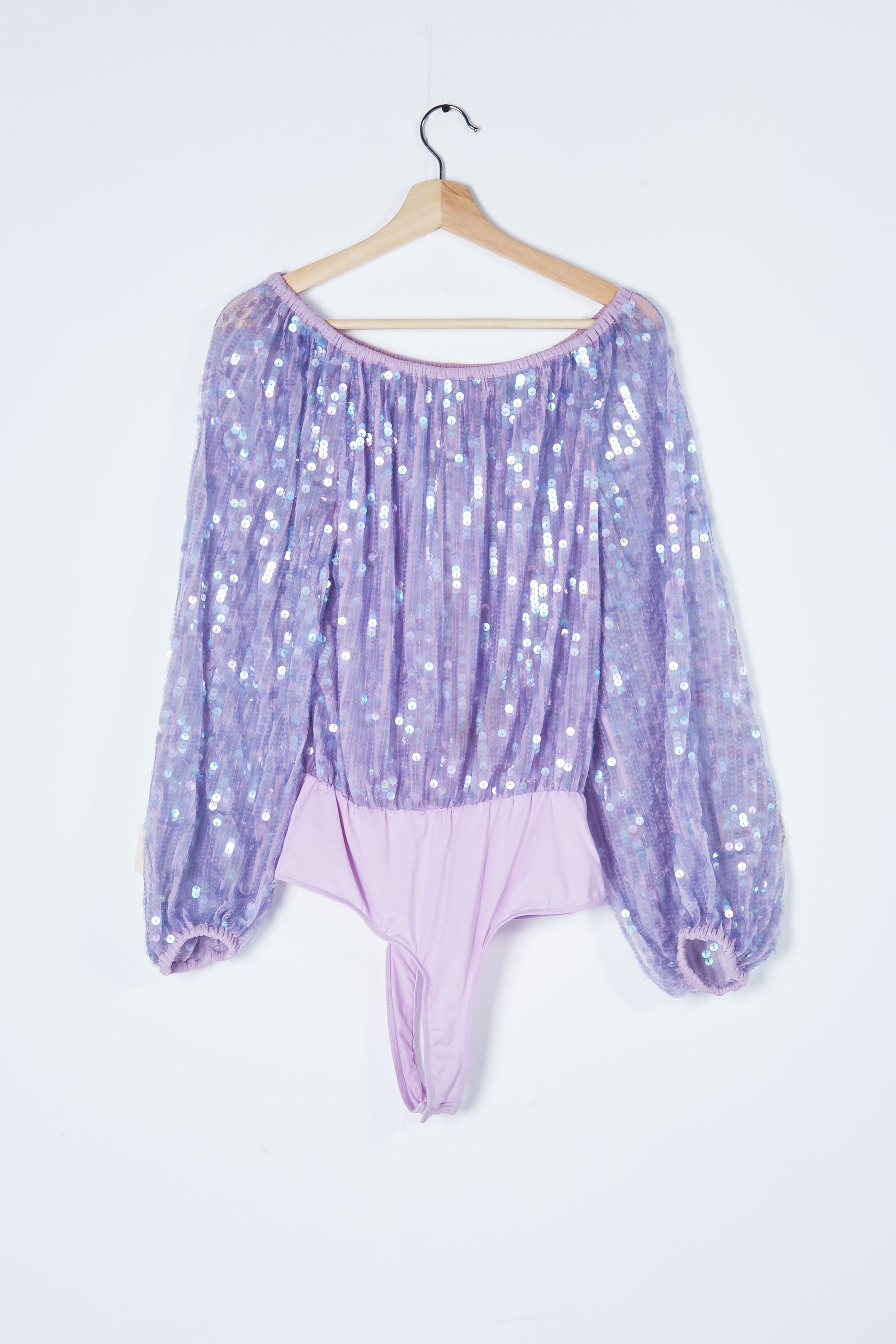 Purple Sequin Bodysuit (Medium)