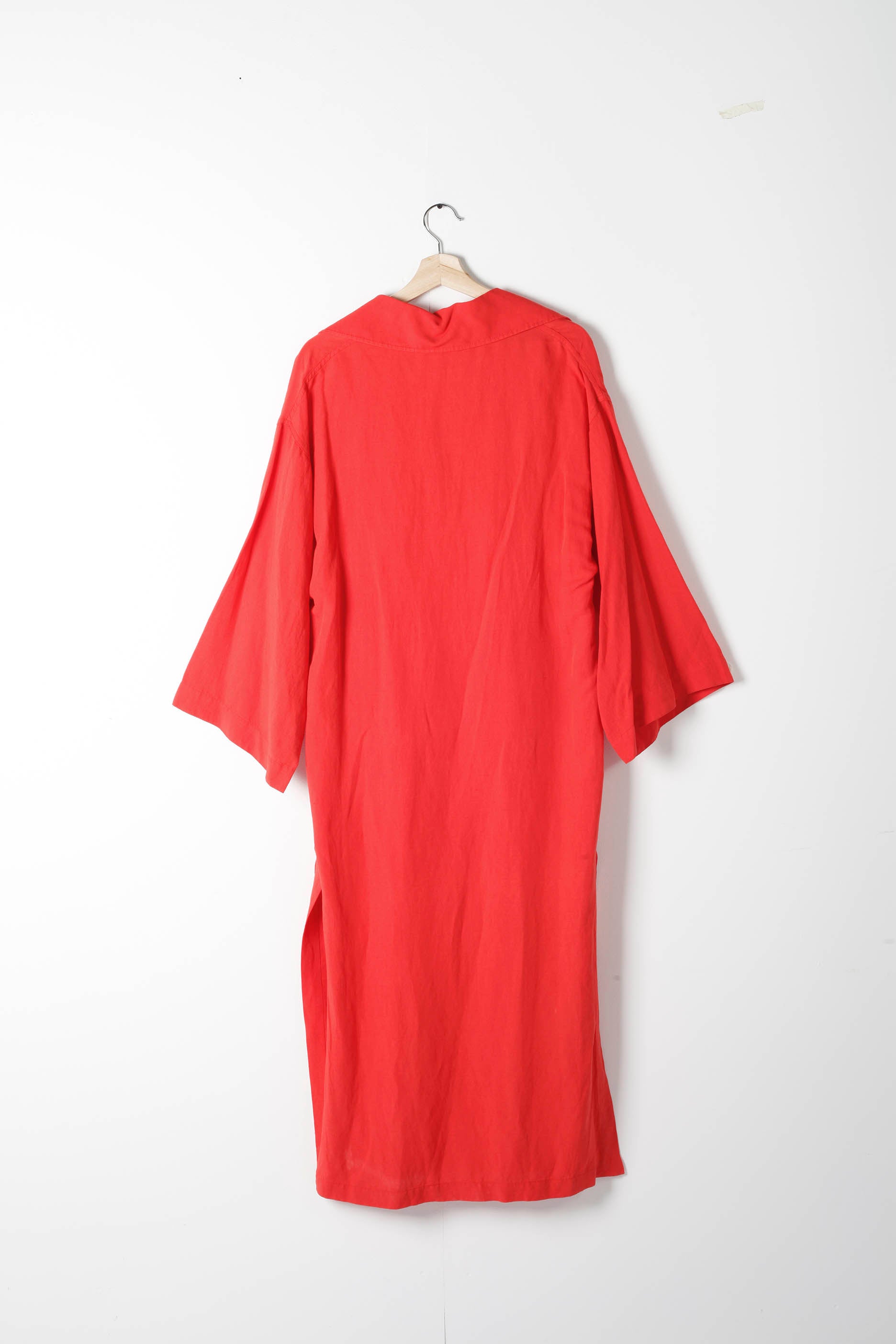 Belted Red Linen Kaftan