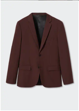 Maroon Slim Fit Suit (Eu50/W32)