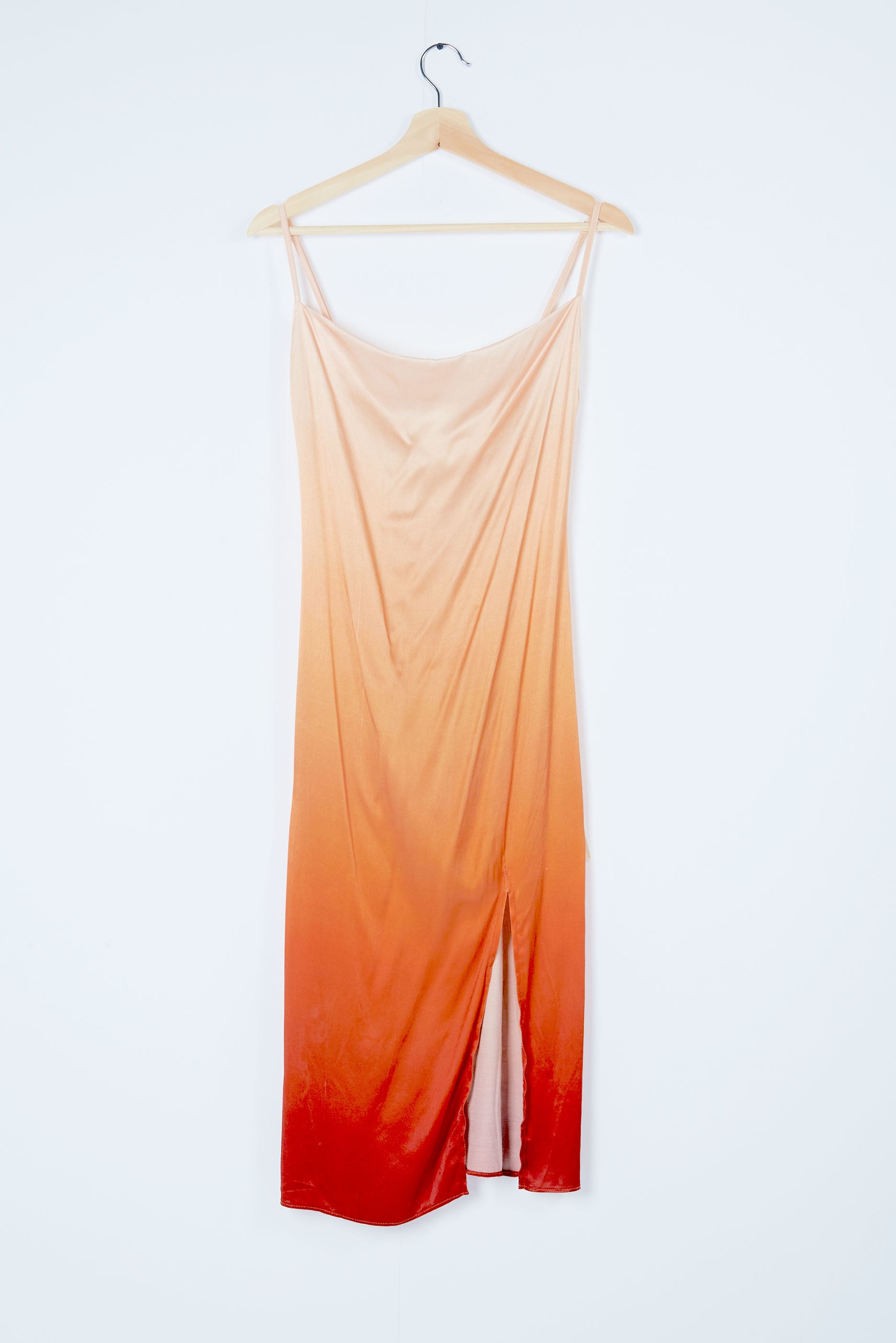 Sunset Dégradé Orange Pink Slip Dress