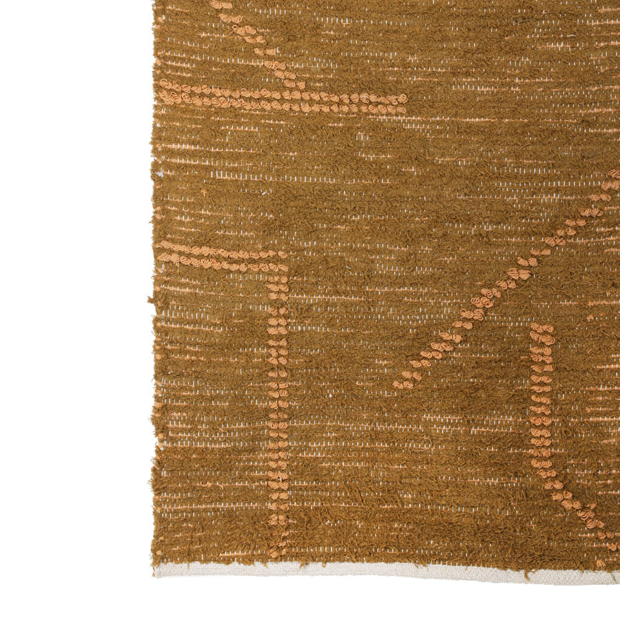 Hand Woven Cotton Runner - Mustard